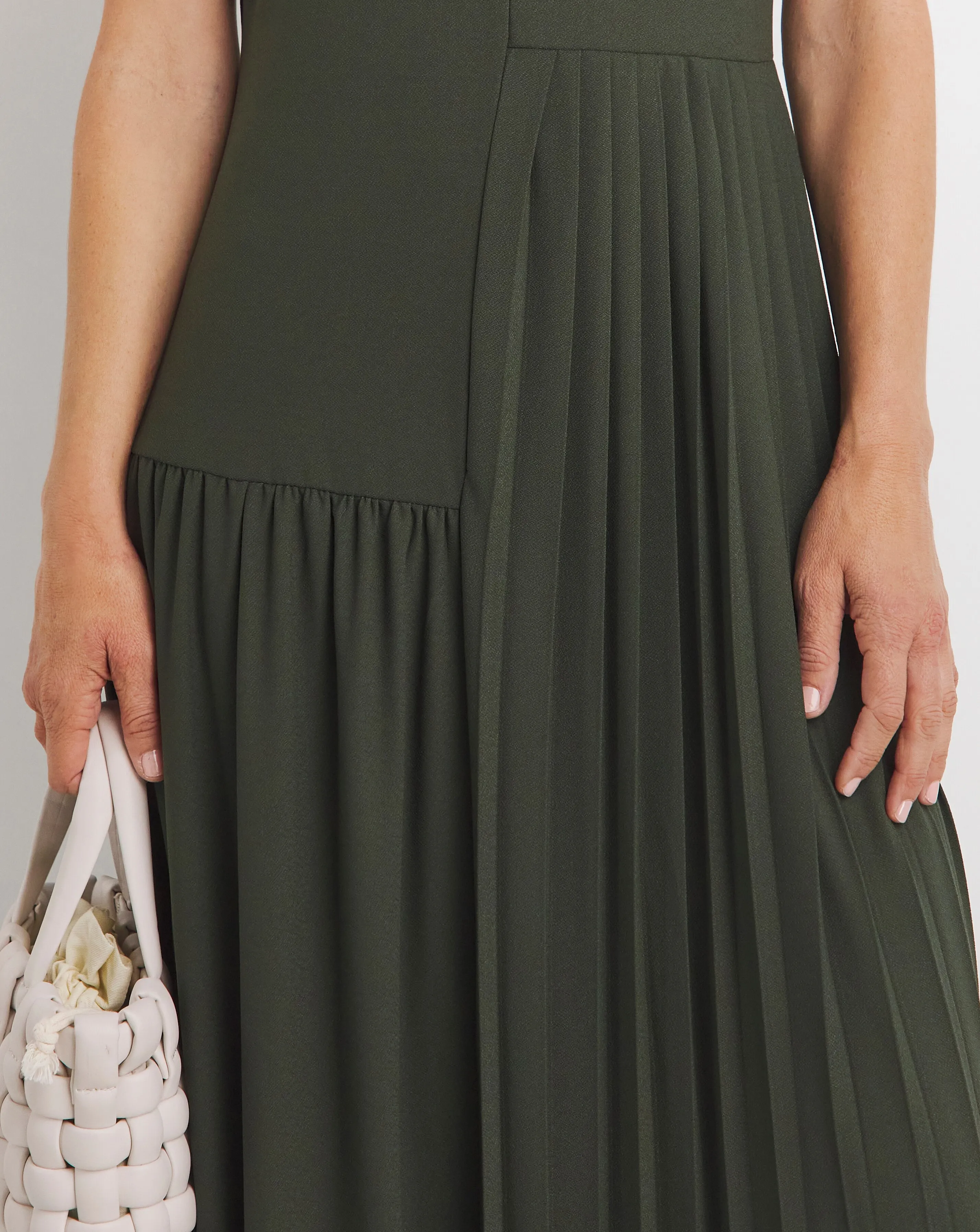Asymmetric Pleated Panel Maxi Dress 2 Asymmetric Pleated Panel Maxi Dress