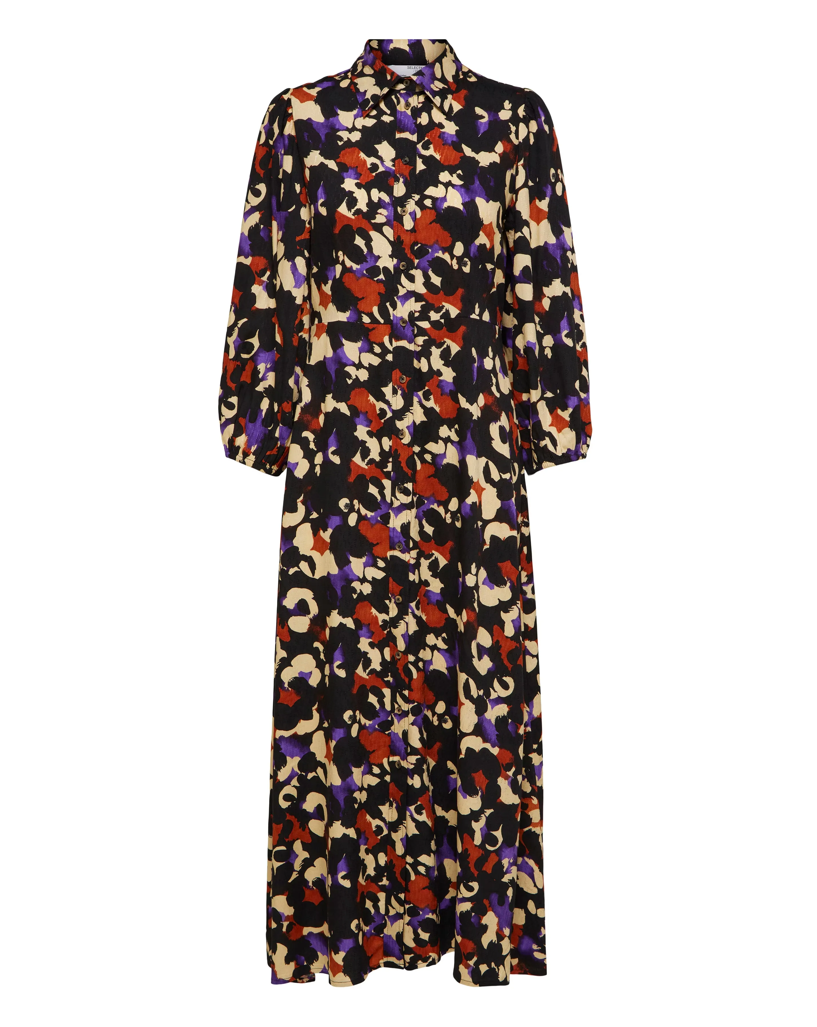Selected Femme Printed Maxi Shirt Dress 2 Selected Femme Printed Maxi Shirt Dress