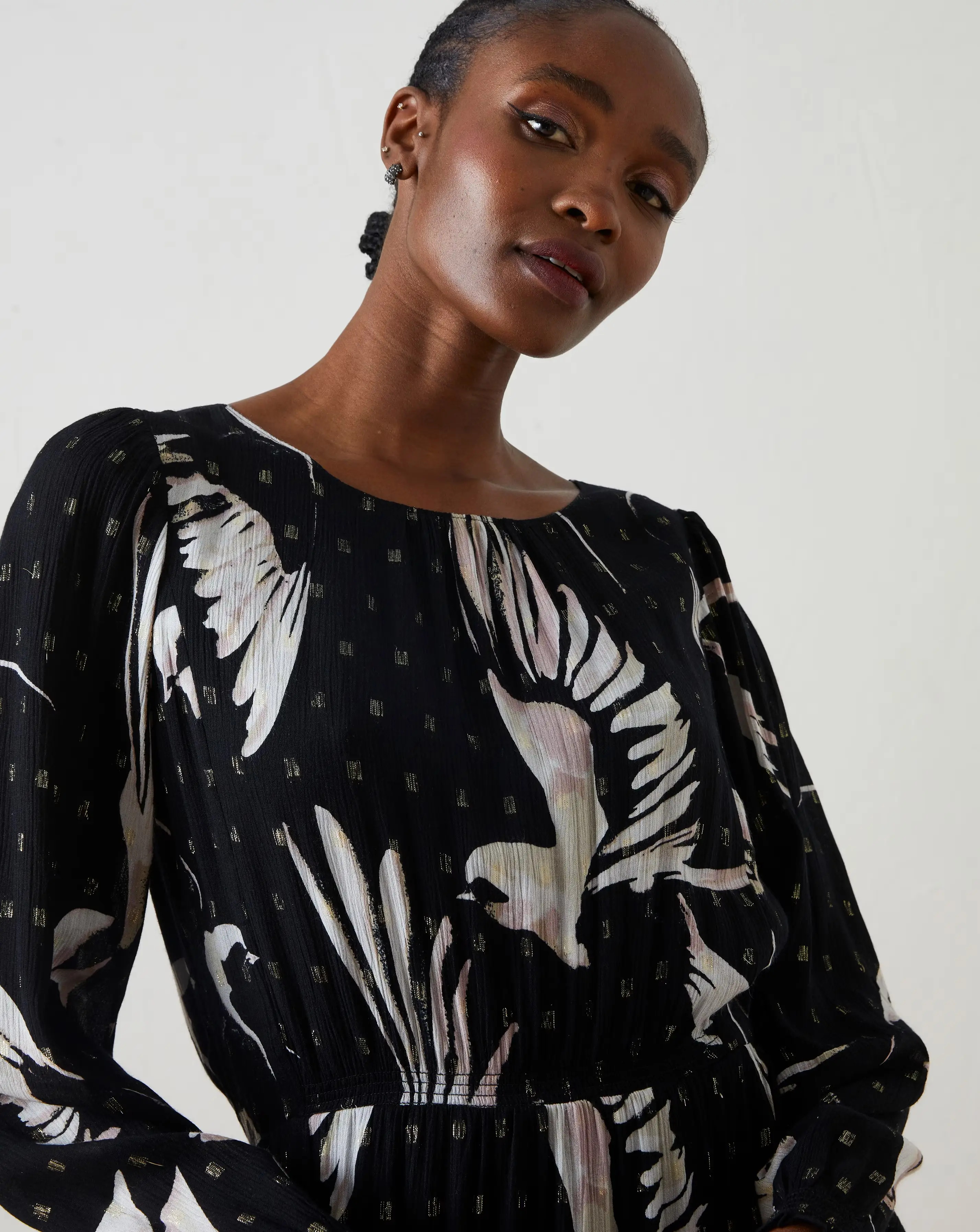 FatFace Edale Metalic Dress 3 FatFace Edale Metalic Dress