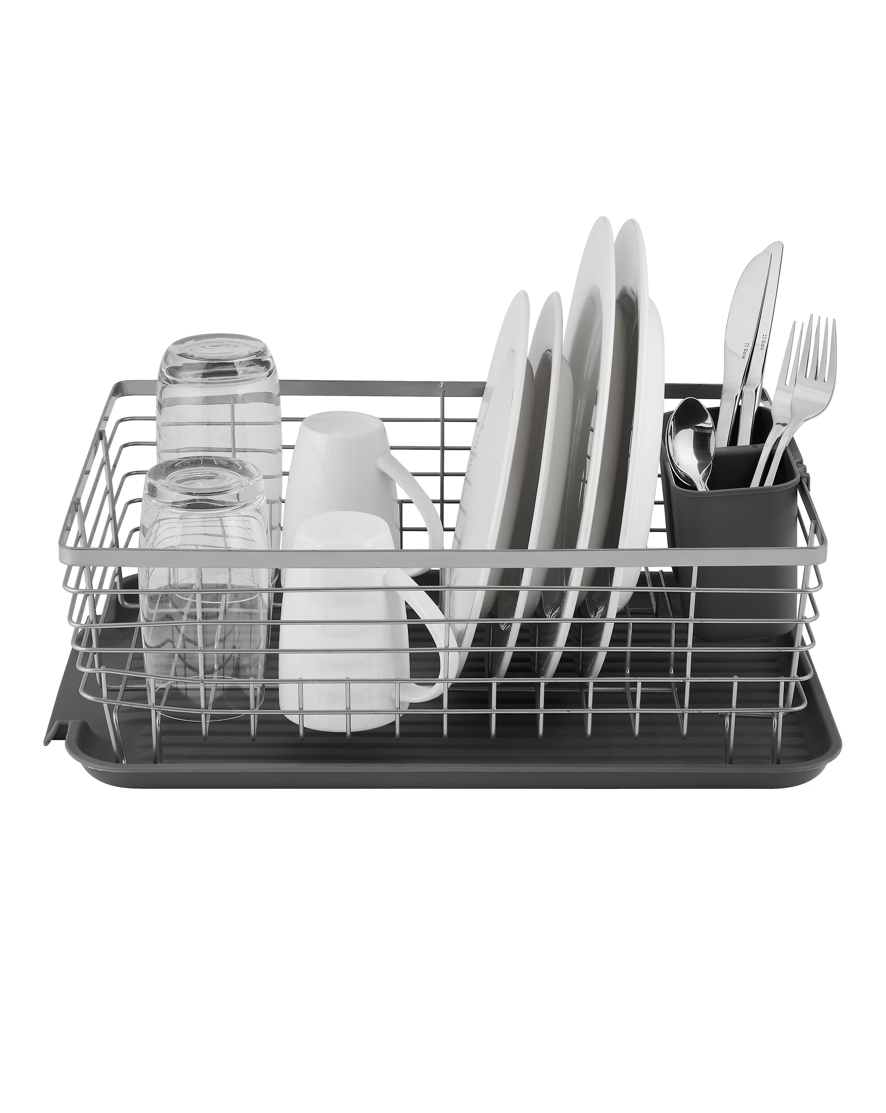 Tower Compact Dishrack with Cutlery Holder