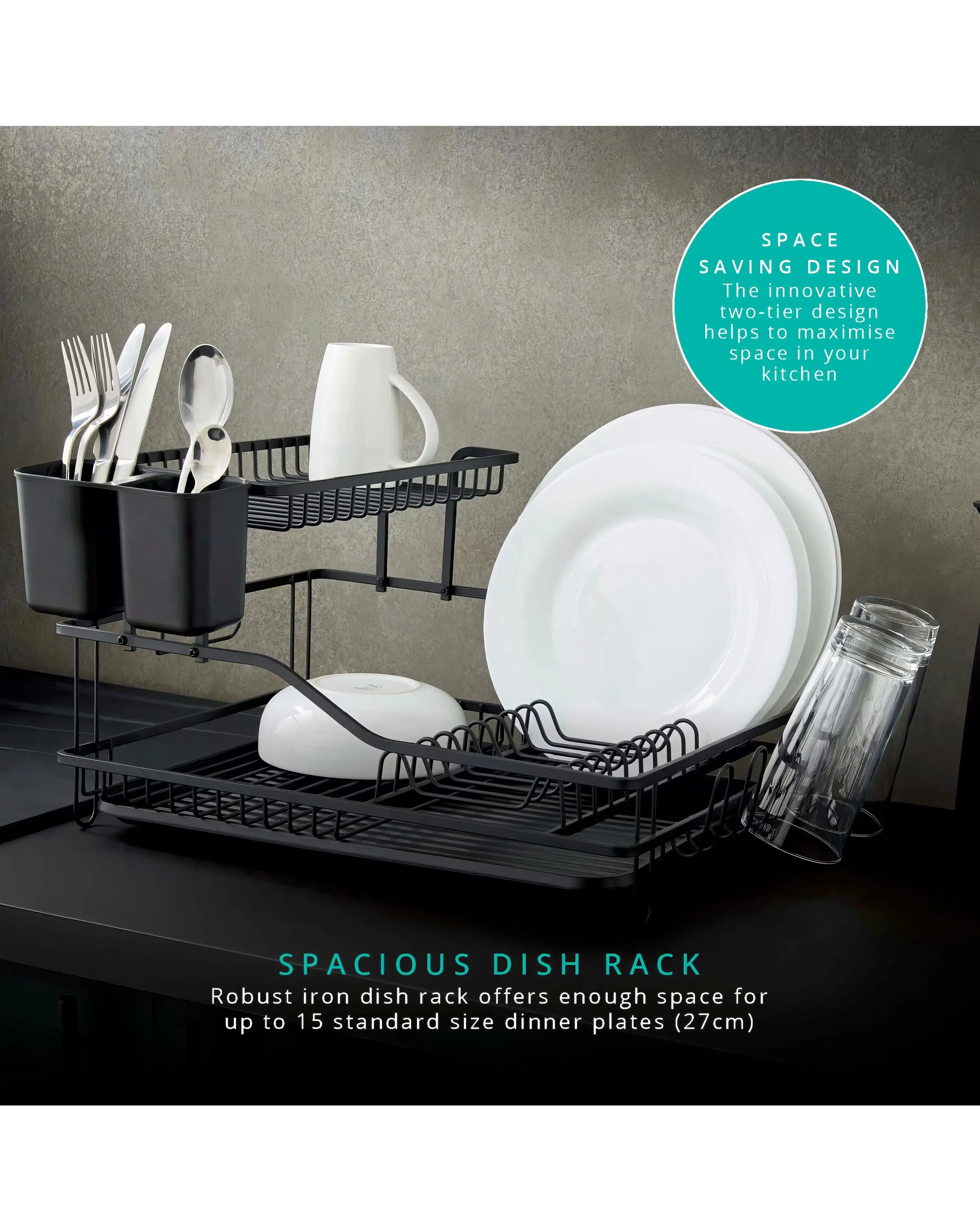 Swan Stealth 15 Plate Dish Rack 4 Swan Stealth 15 Plate Dish Rack