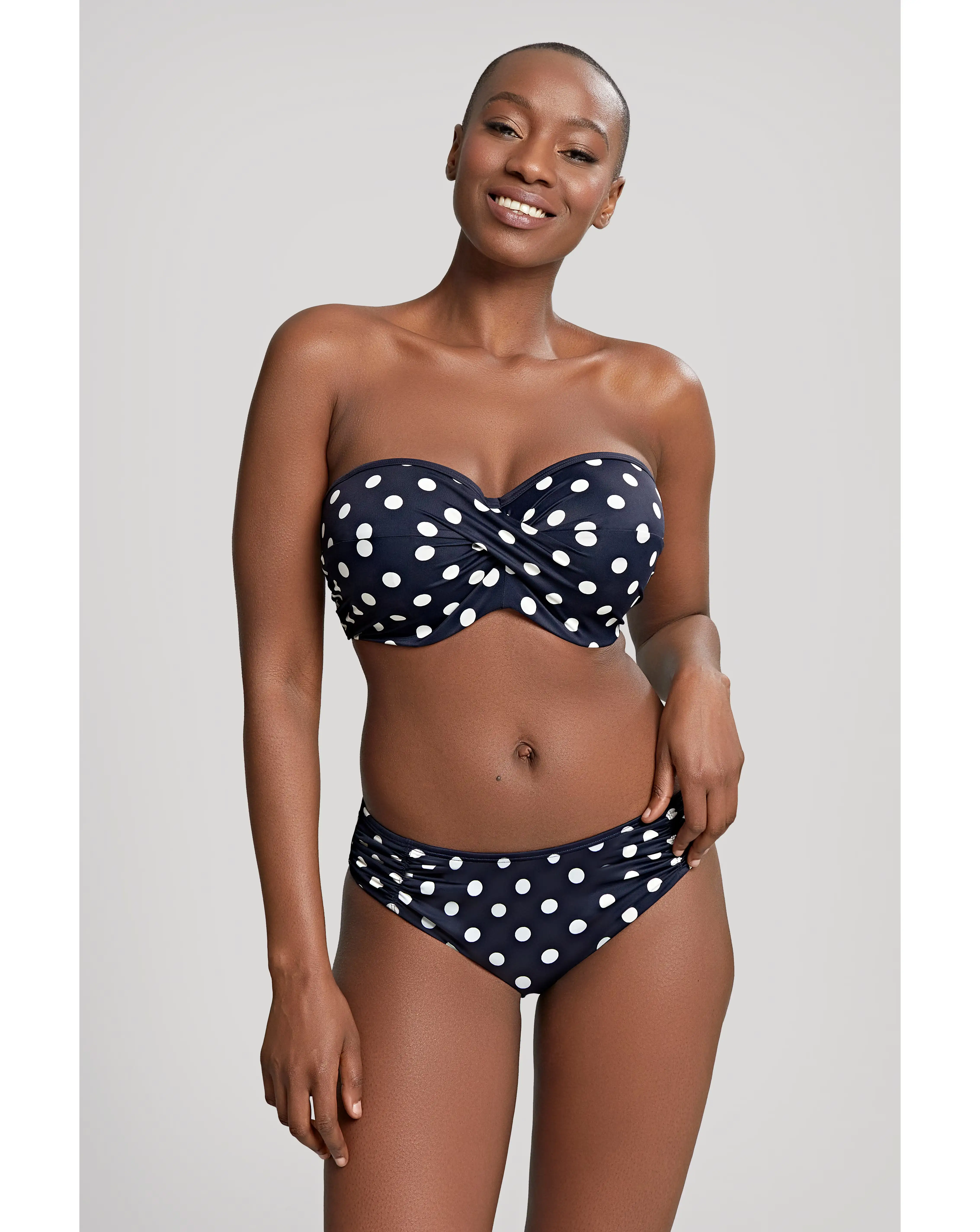 Panache Anya Riva Navy Spot Bikini Pant 3 Panache Anya Riva Navy Spot Bikini Pant