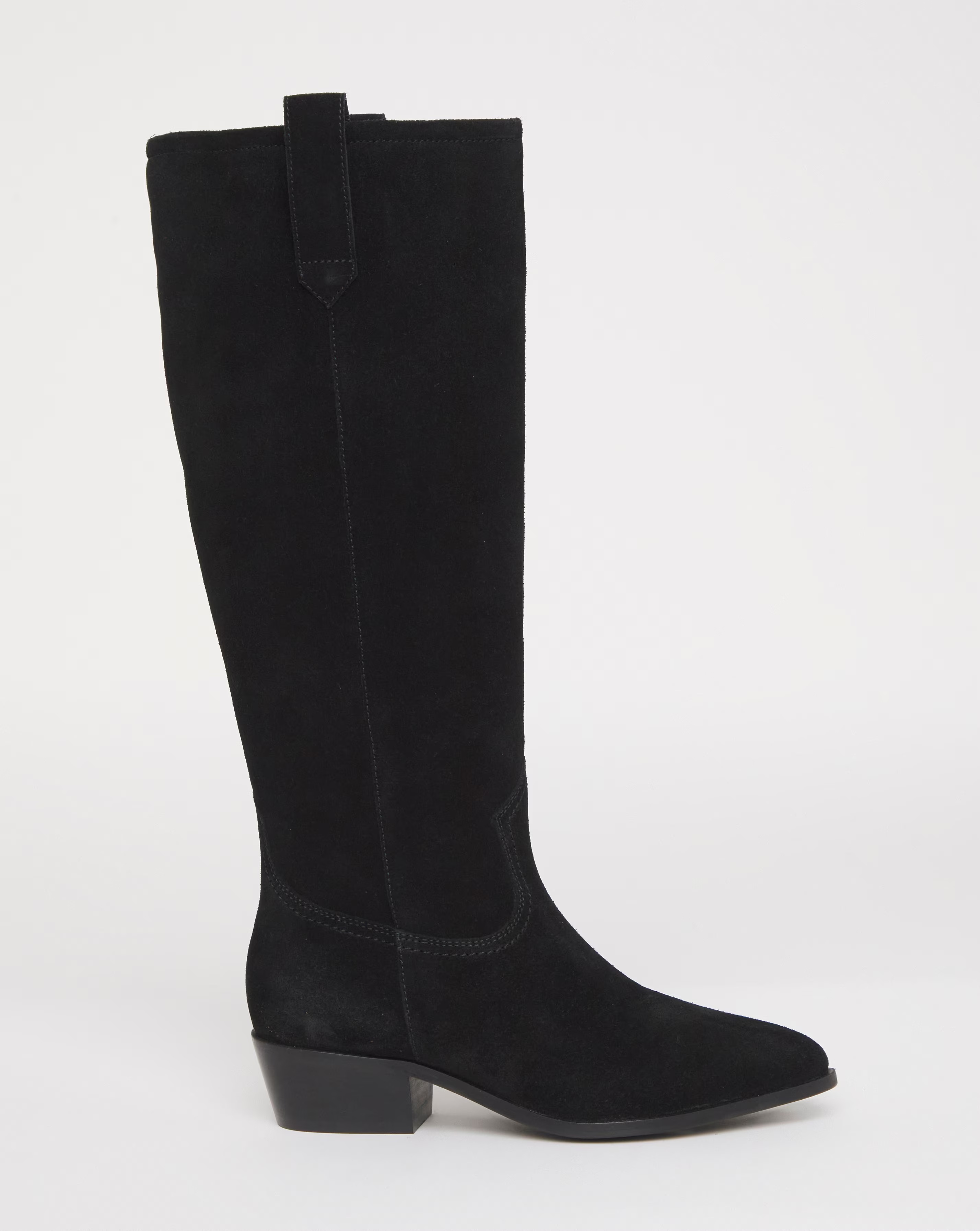 Bonnie Knee High Suede Western Boots - Extra Wide Fit (EEE) & Curvy Calf