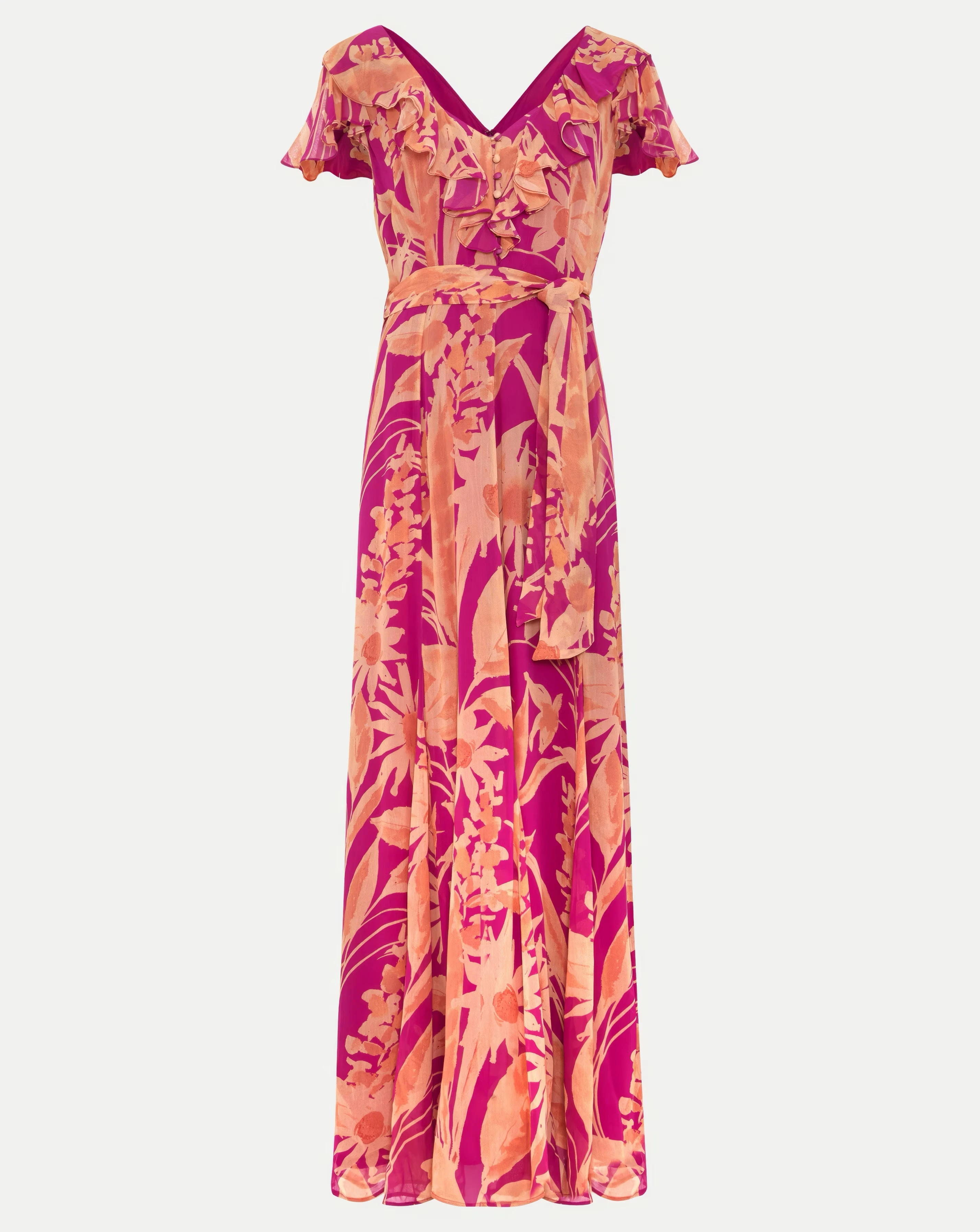 Phase Eight Dinara Printed Frill Detail Maxi Dress 2 Phase Eight Dinara Printed Frill Detail Maxi Dress