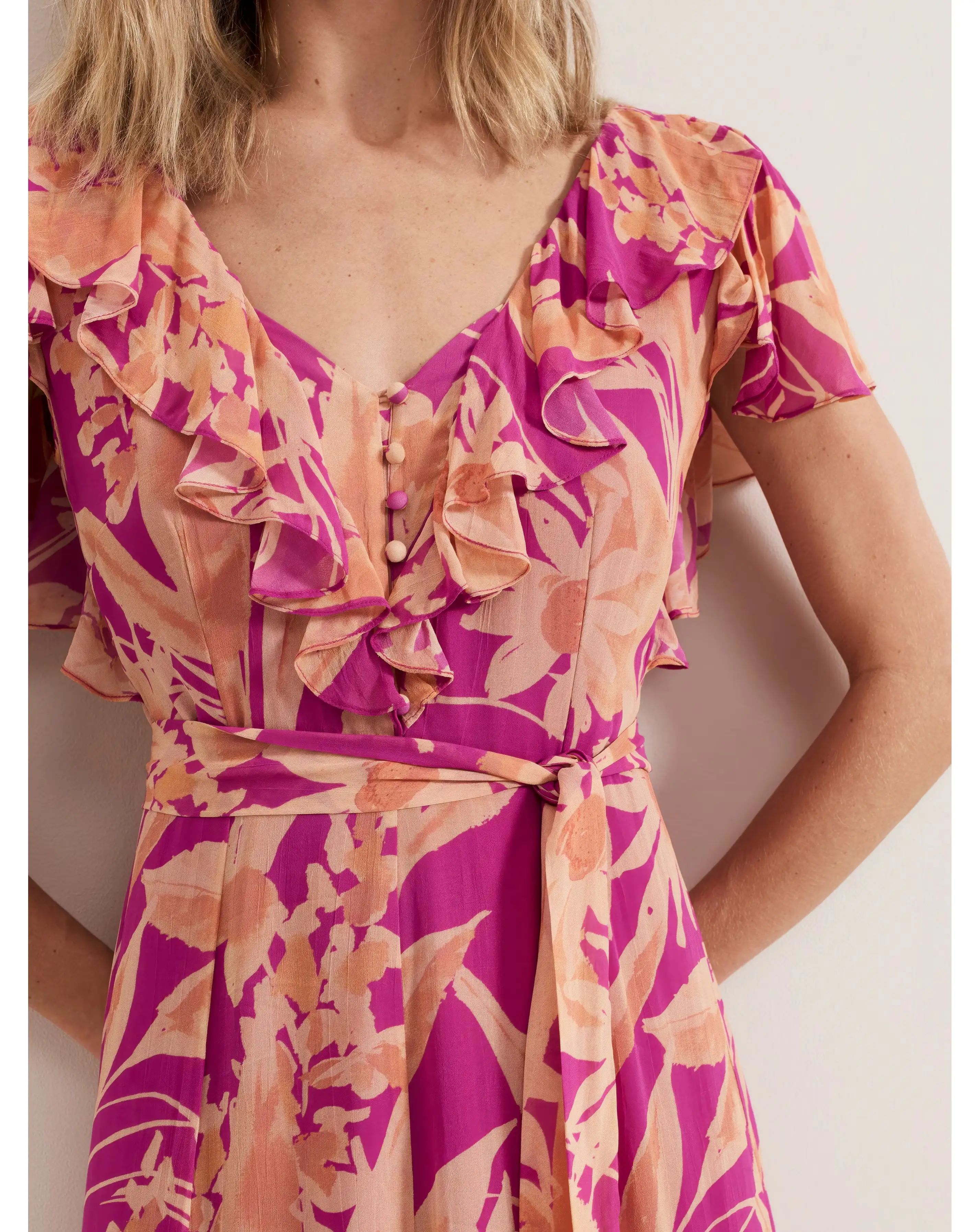 Phase Eight Dinara Printed Frill Detail Maxi Dress 5 Phase Eight Dinara Printed Frill Detail Maxi Dress