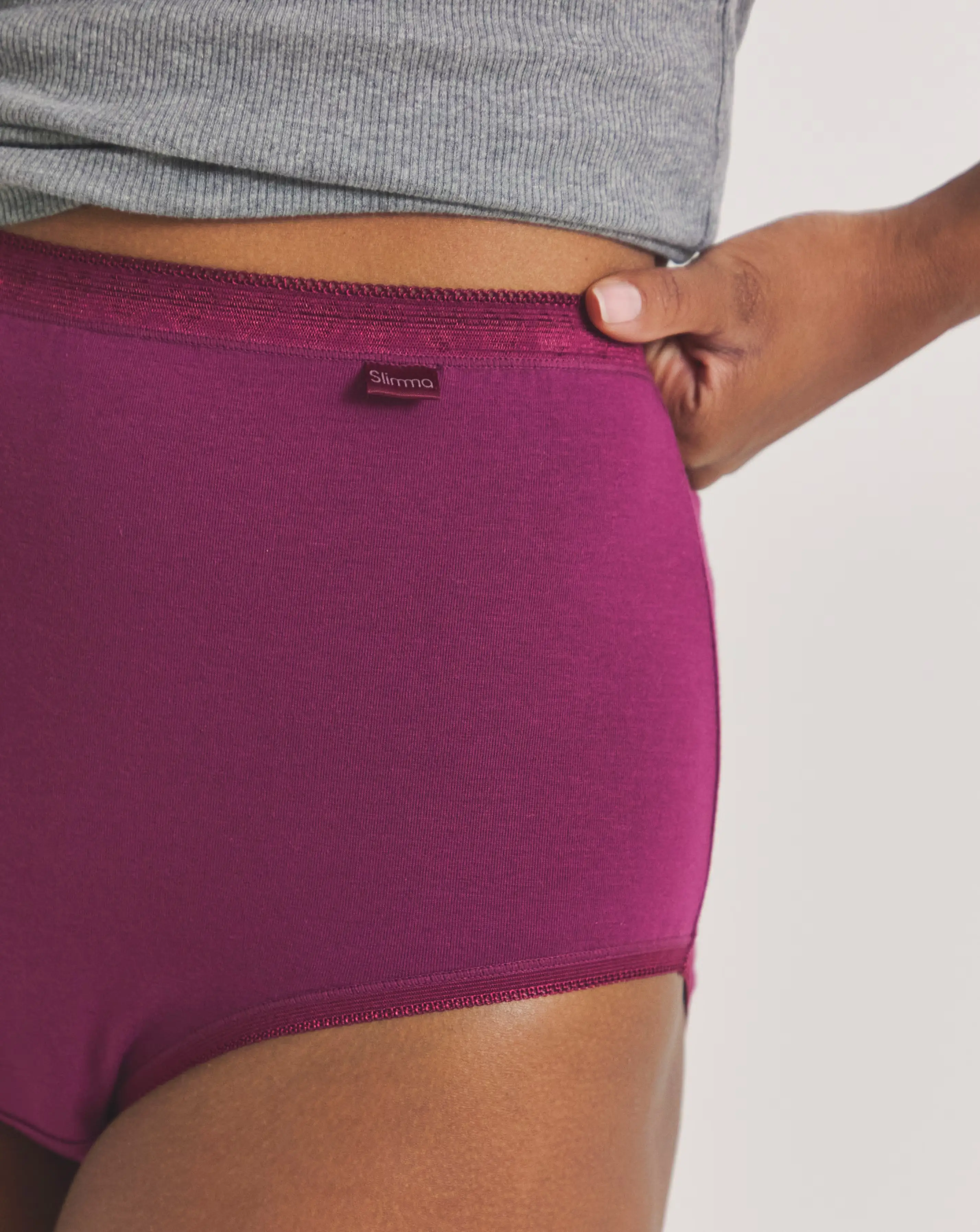 Slimma (4 Pack) Cotton Full Brief Knickers Grey Multi 3 Slimma (4 Pack) Cotton Full Brief Knickers Grey Multi
