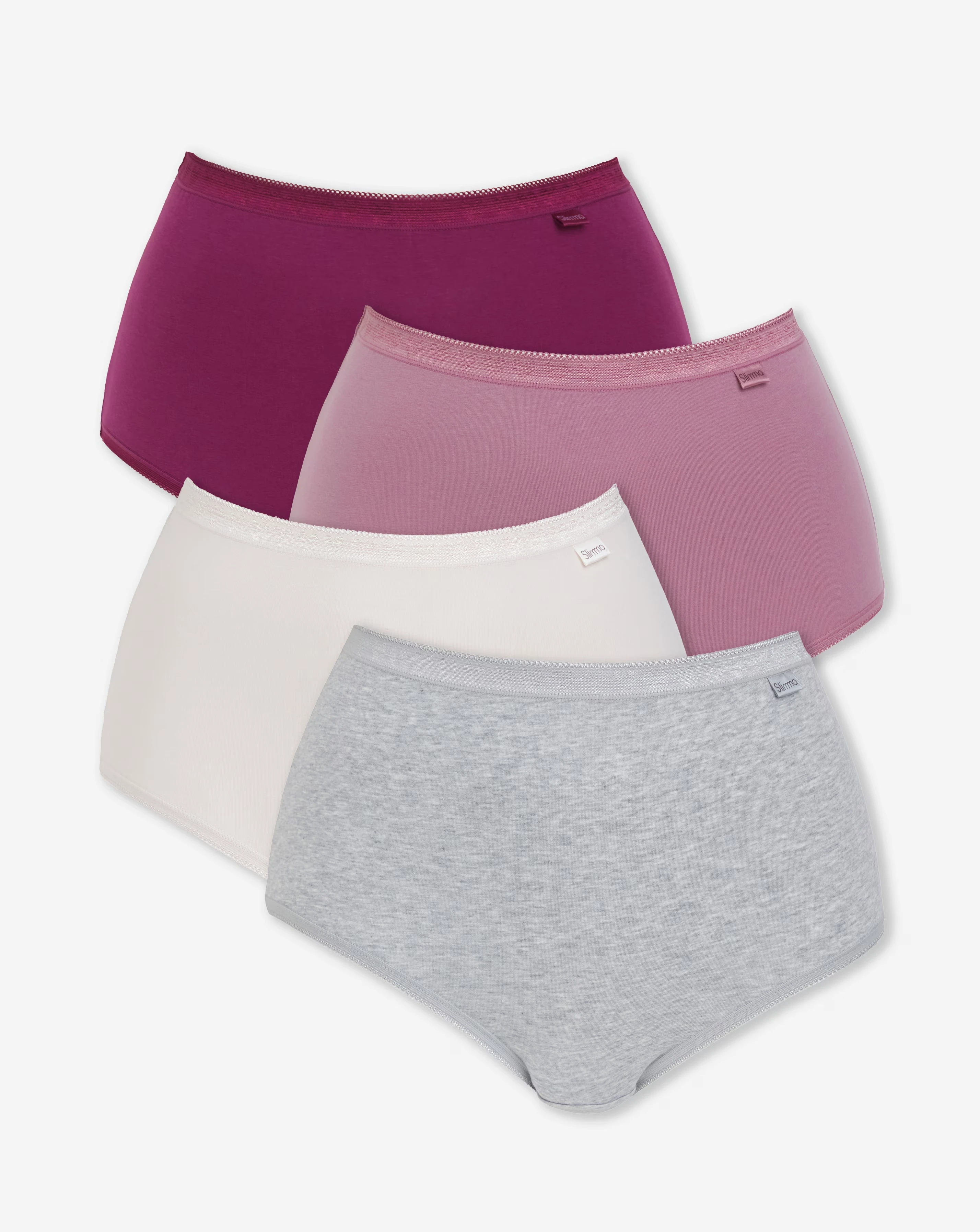 Slimma (4 Pack) Cotton Full Brief Knickers Grey Multi 5 Slimma (4 Pack) Cotton Full Brief Knickers Grey Multi