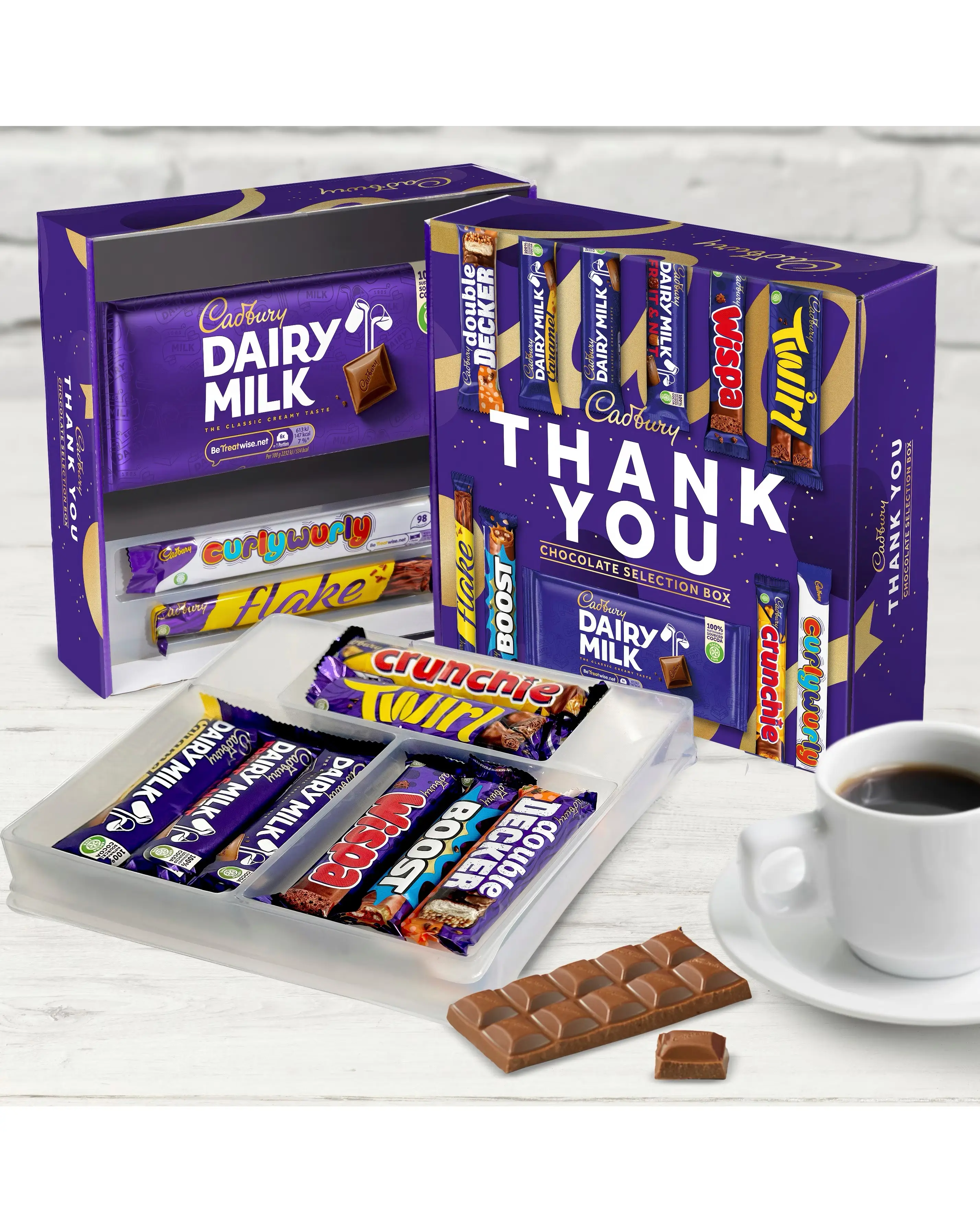 Cadbury 'Thank You' Double Deck Chocolate Selection Box 1 Cadbury 'Thank You' Double Deck Chocolate Selection Box
