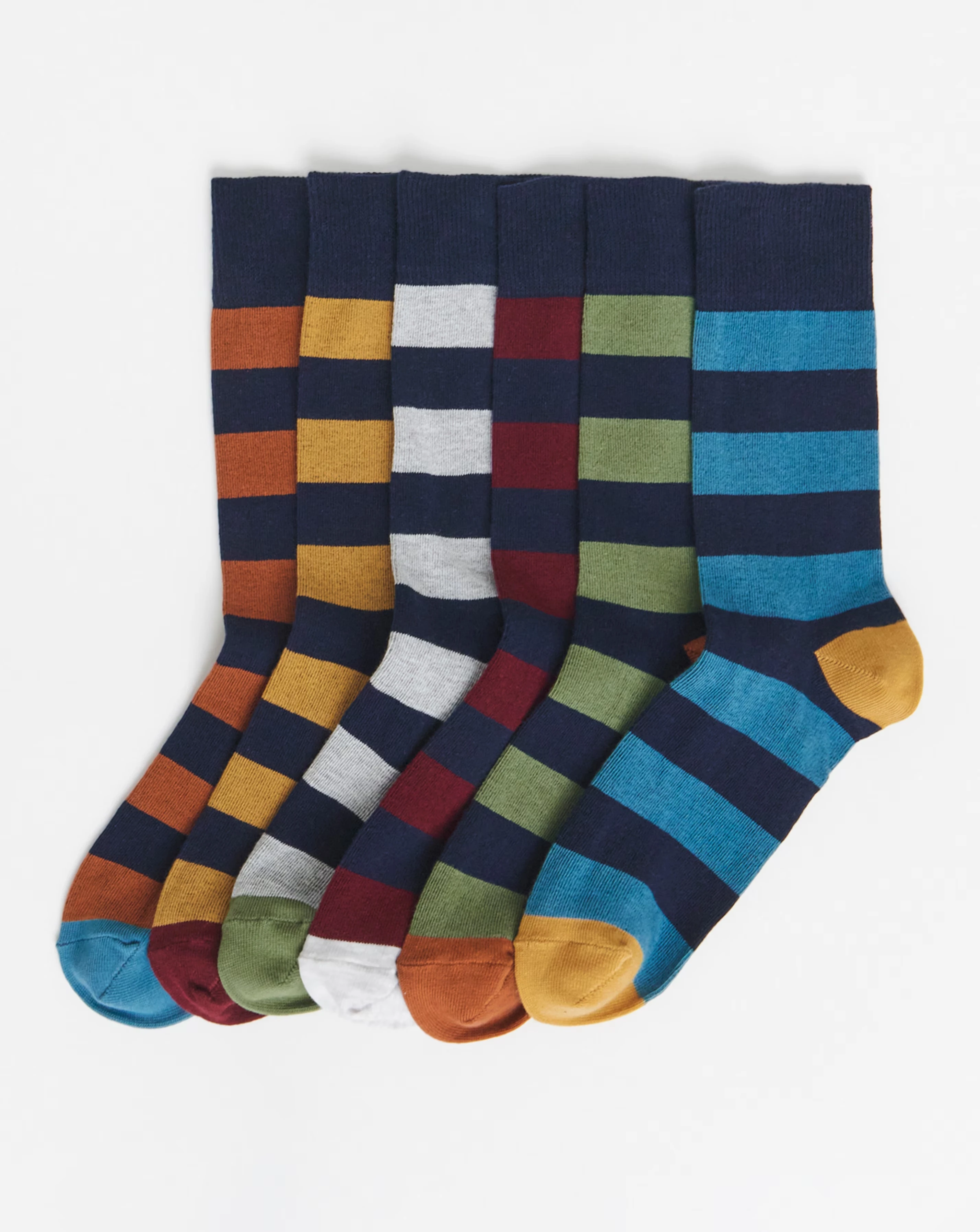 6 Pack Stripe Socks 1 6 Pack Stripe Socks