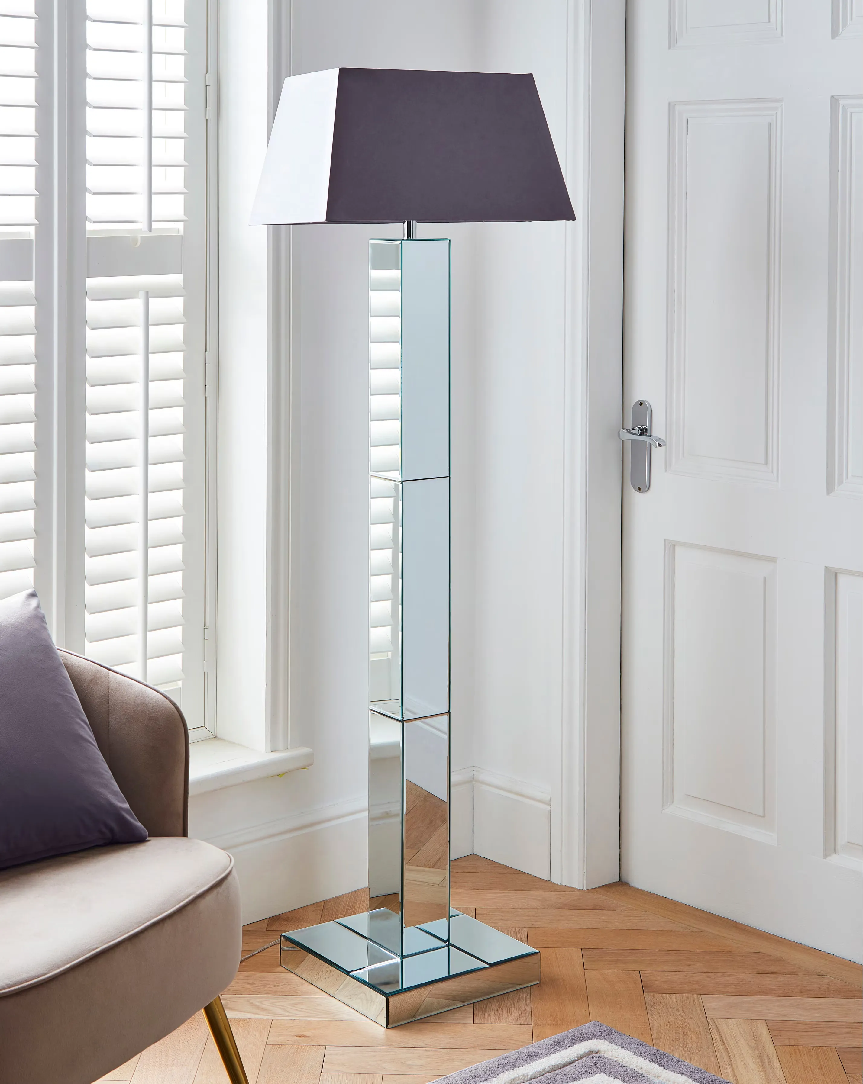 Joanna Hope Mia Mirrored Floor Lamp 2 Joanna Hope Mia Mirrored Floor Lamp