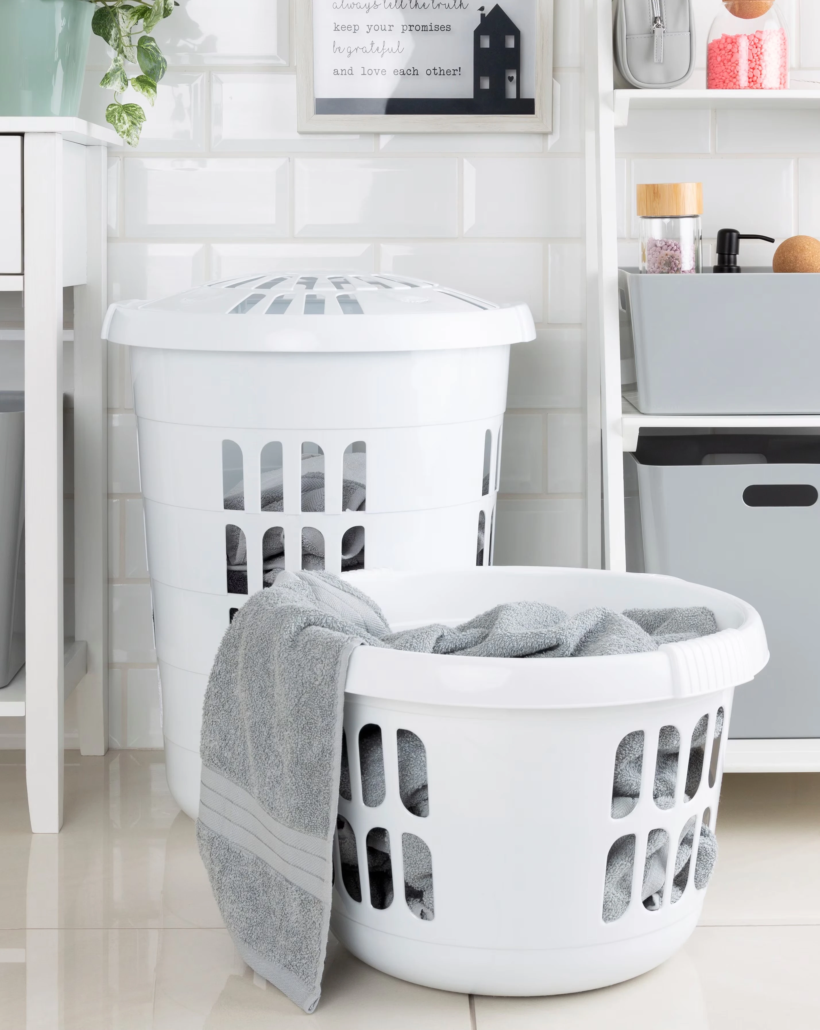 Wham Laundry Deluxe Round Laundry Bucket & Basket Set 6 Wham Laundry Deluxe Round Laundry Bucket & Basket Set