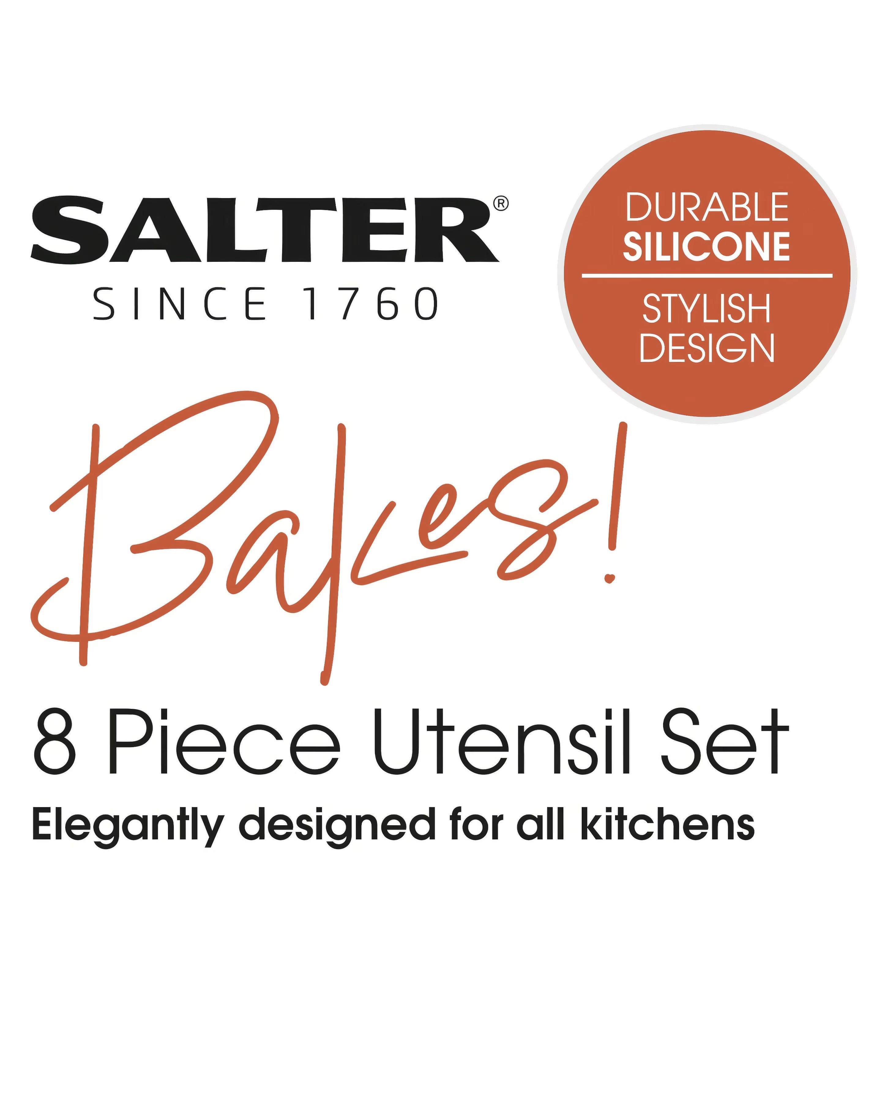 Salter Bakes 8pc Utensil Set 5 Salter Bakes 8pc Utensil Set