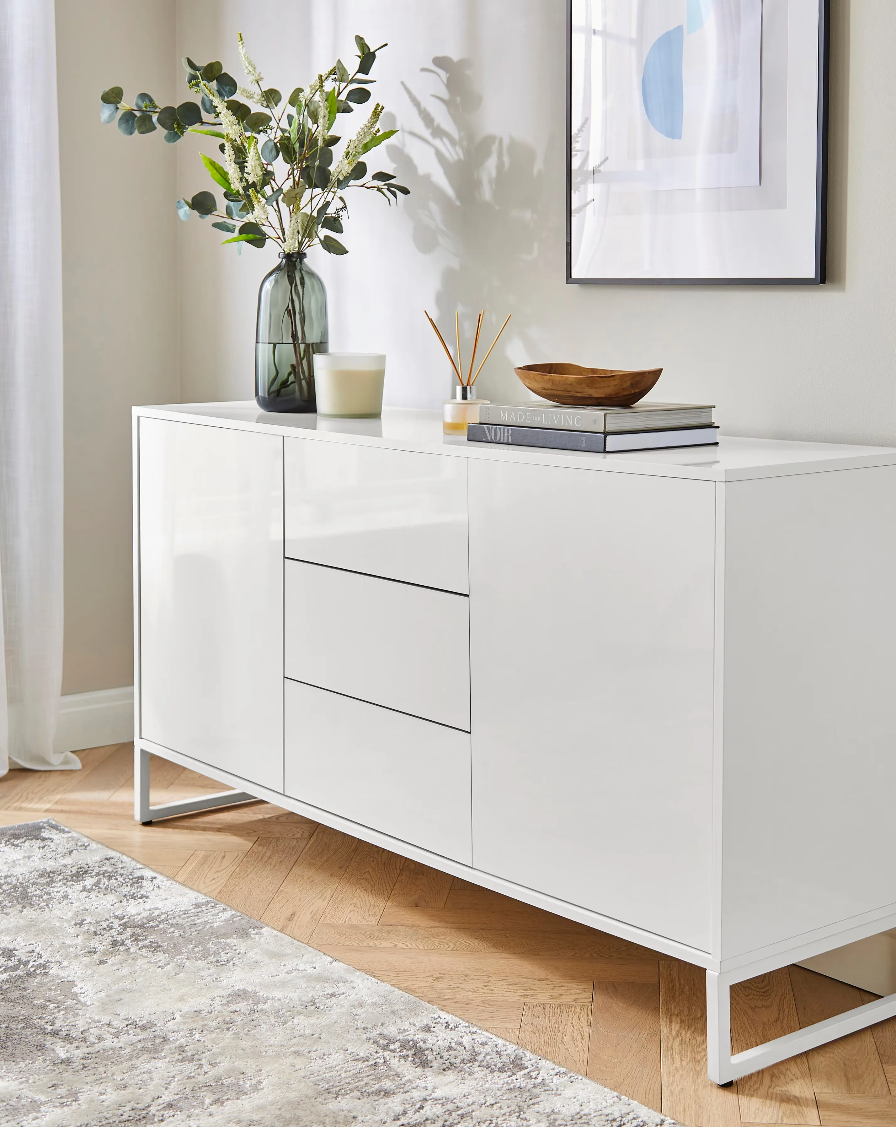 Bede High Gloss Large Sideboard
