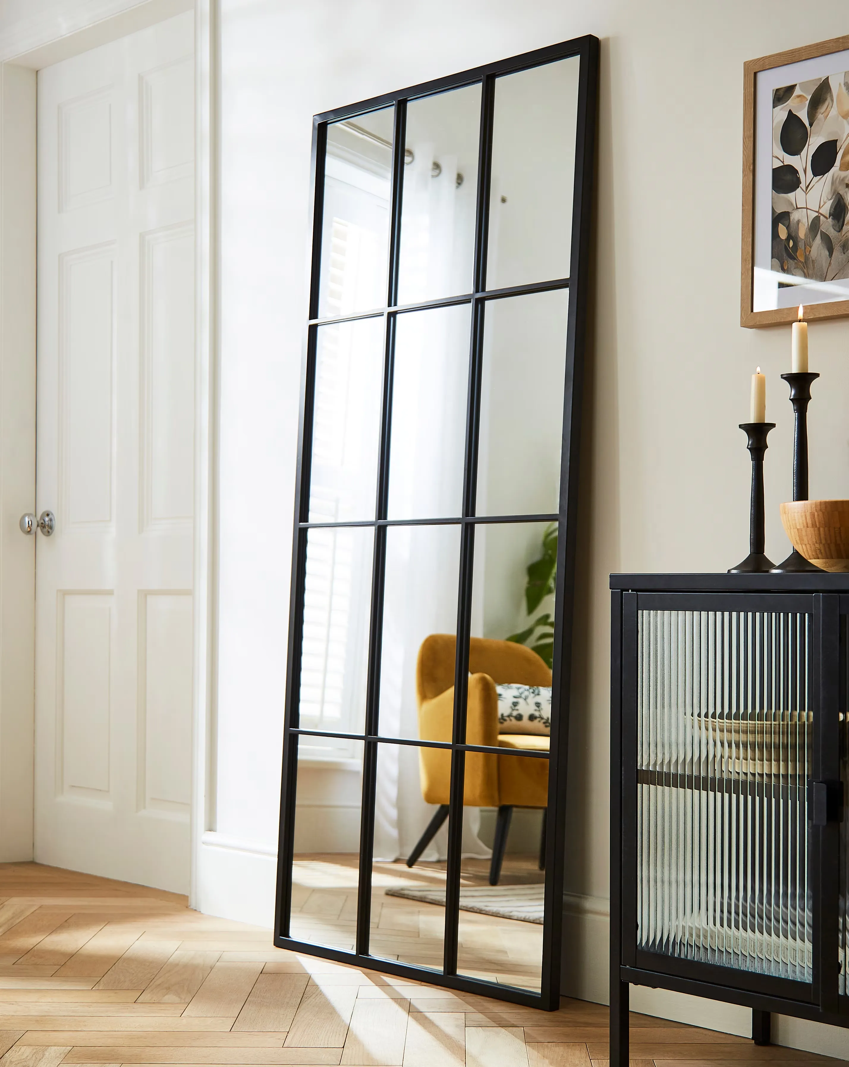 Window Frame Leaner Mirror