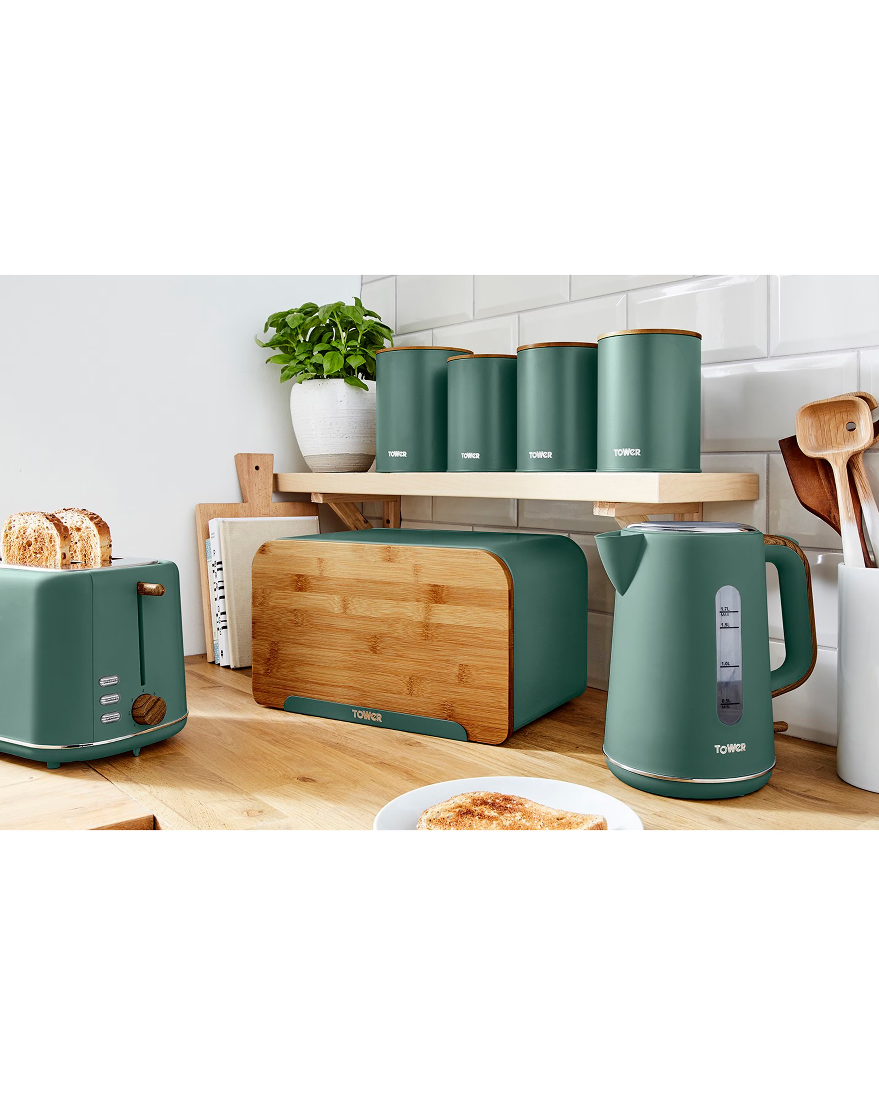 Tower Scandi 5 Piece Storage Set Green 7 Tower Scandi 5 Piece Storage Set Green