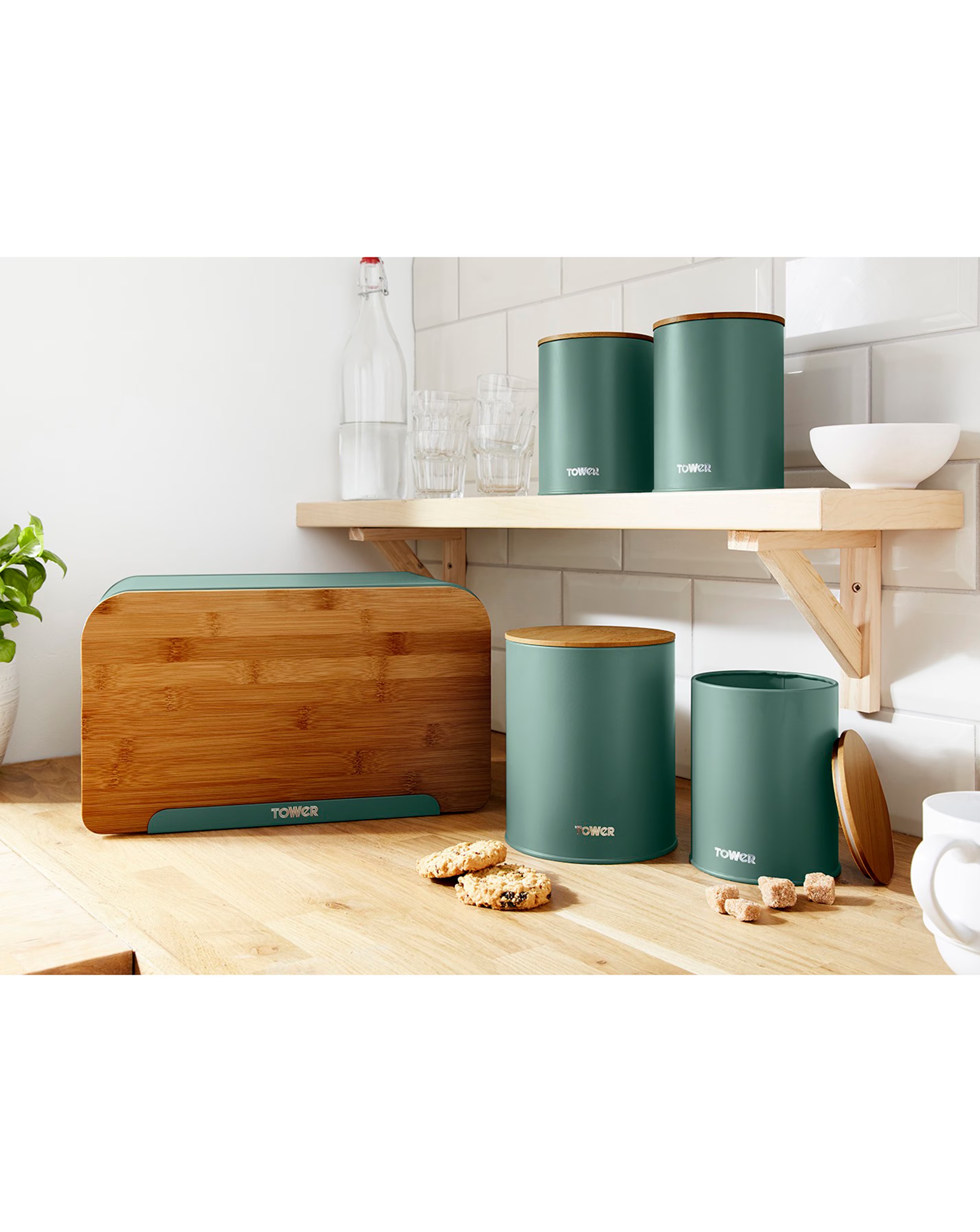 Tower Scandi 5 Piece Storage Set Green 8 Tower Scandi 5 Piece Storage Set Green