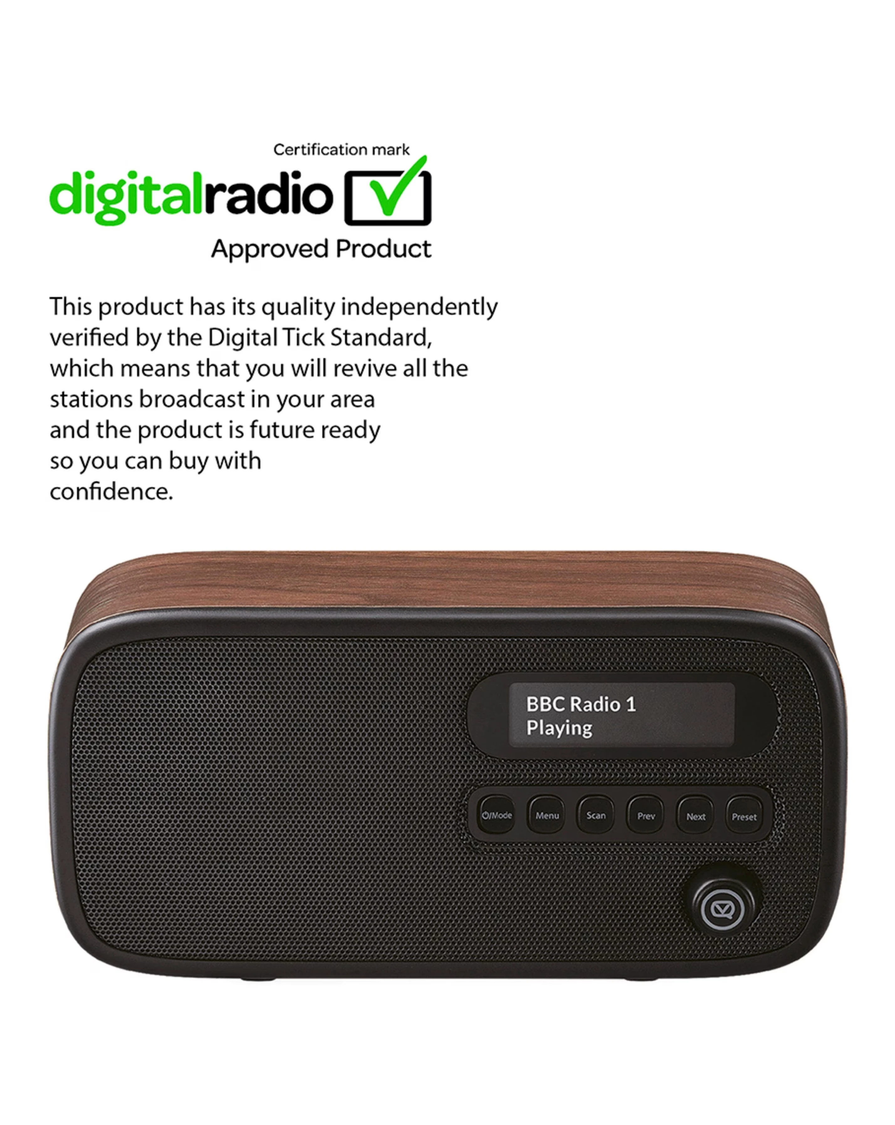 VQ Dexter DAB/FM Radio - Walnut 7 VQ Dexter DAB/FM Radio - Walnut
