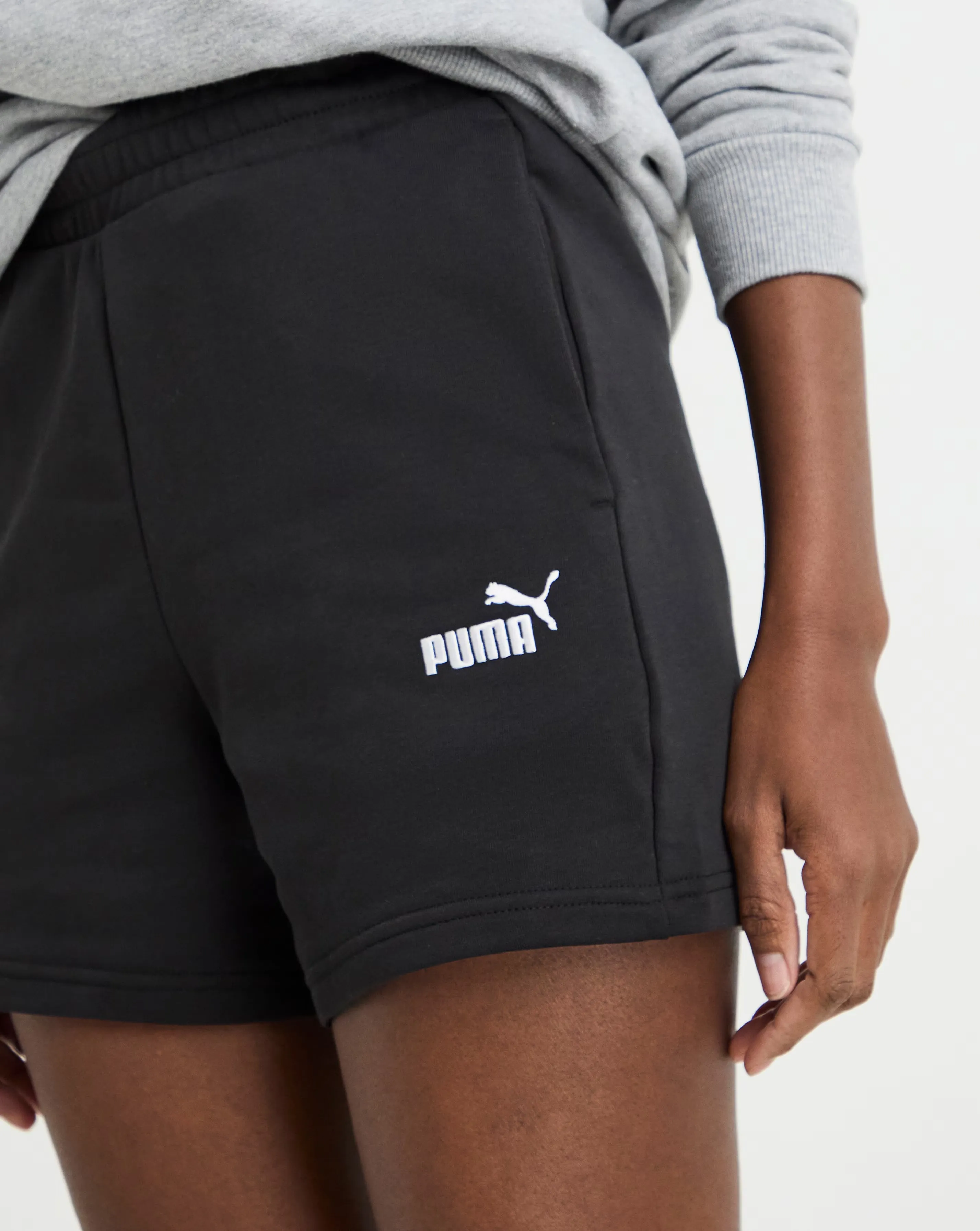 PUMA Essentials Small No.1 Logo 5" High Waist Shorts 3 PUMA Essentials Small No.1 Logo 5" High Waist Shorts
