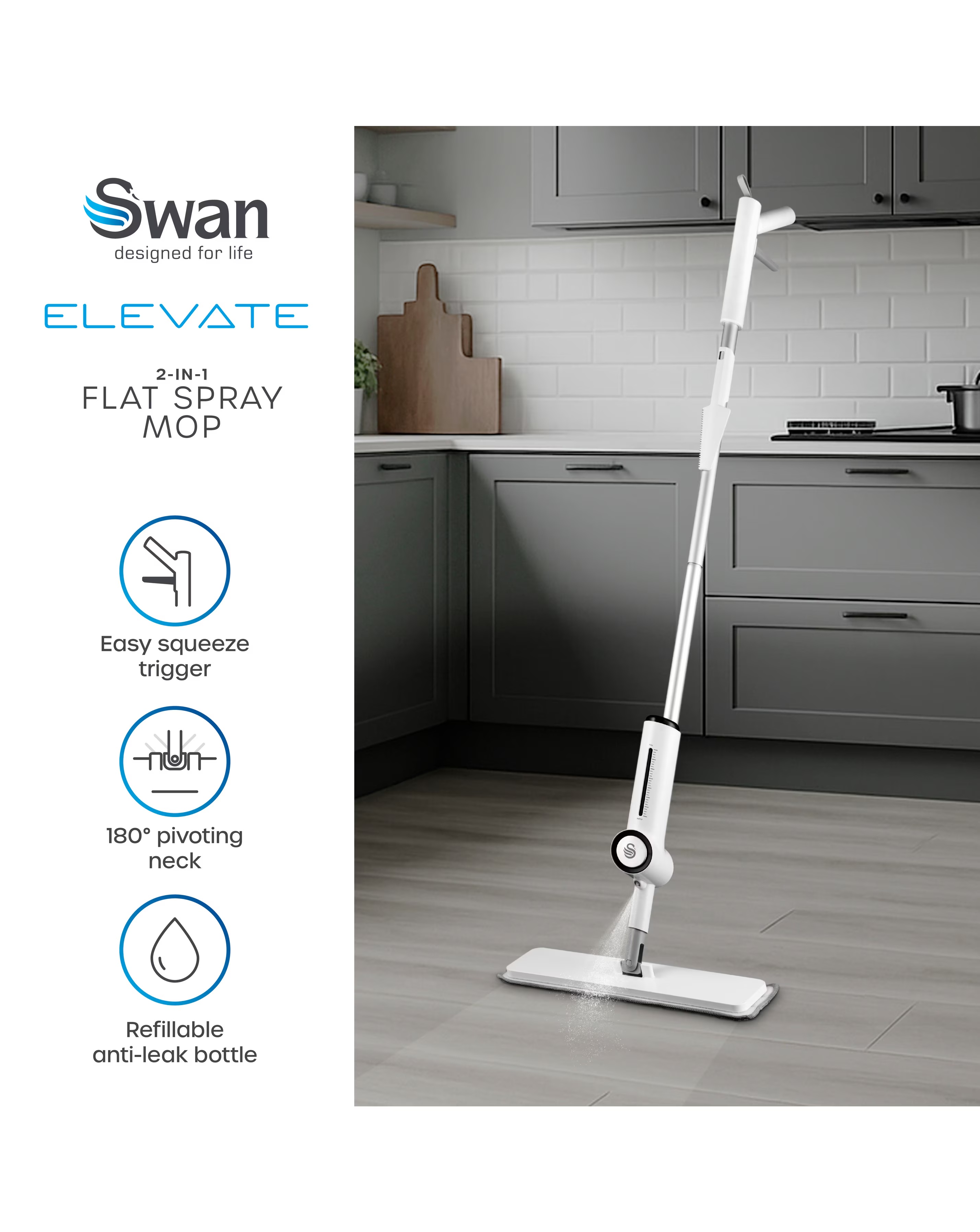 Swan Elevate Spray Mop 6 Swan Elevate Spray Mop