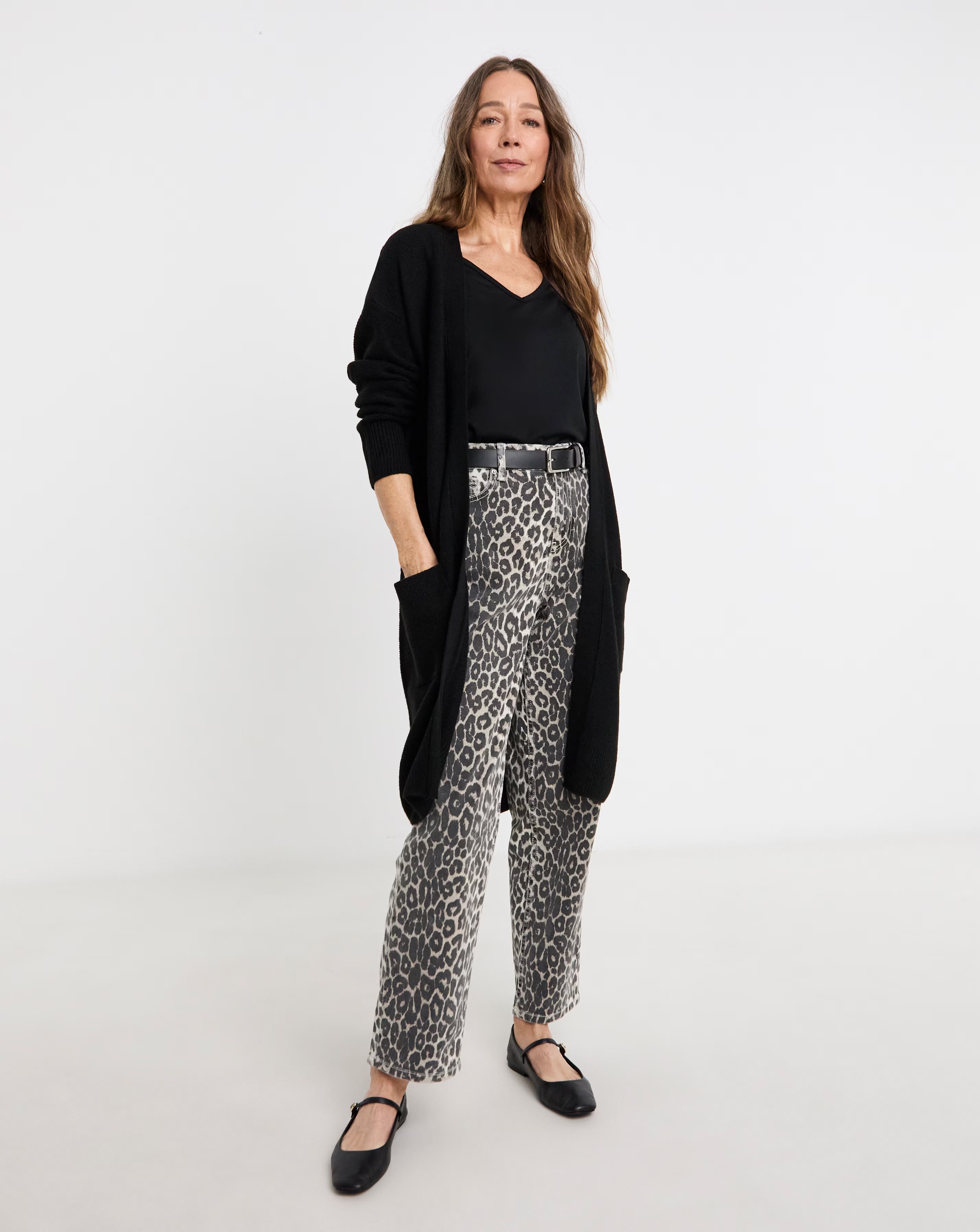 Black Edge To Edge Cardigan 2 Black Edge To Edge Cardigan