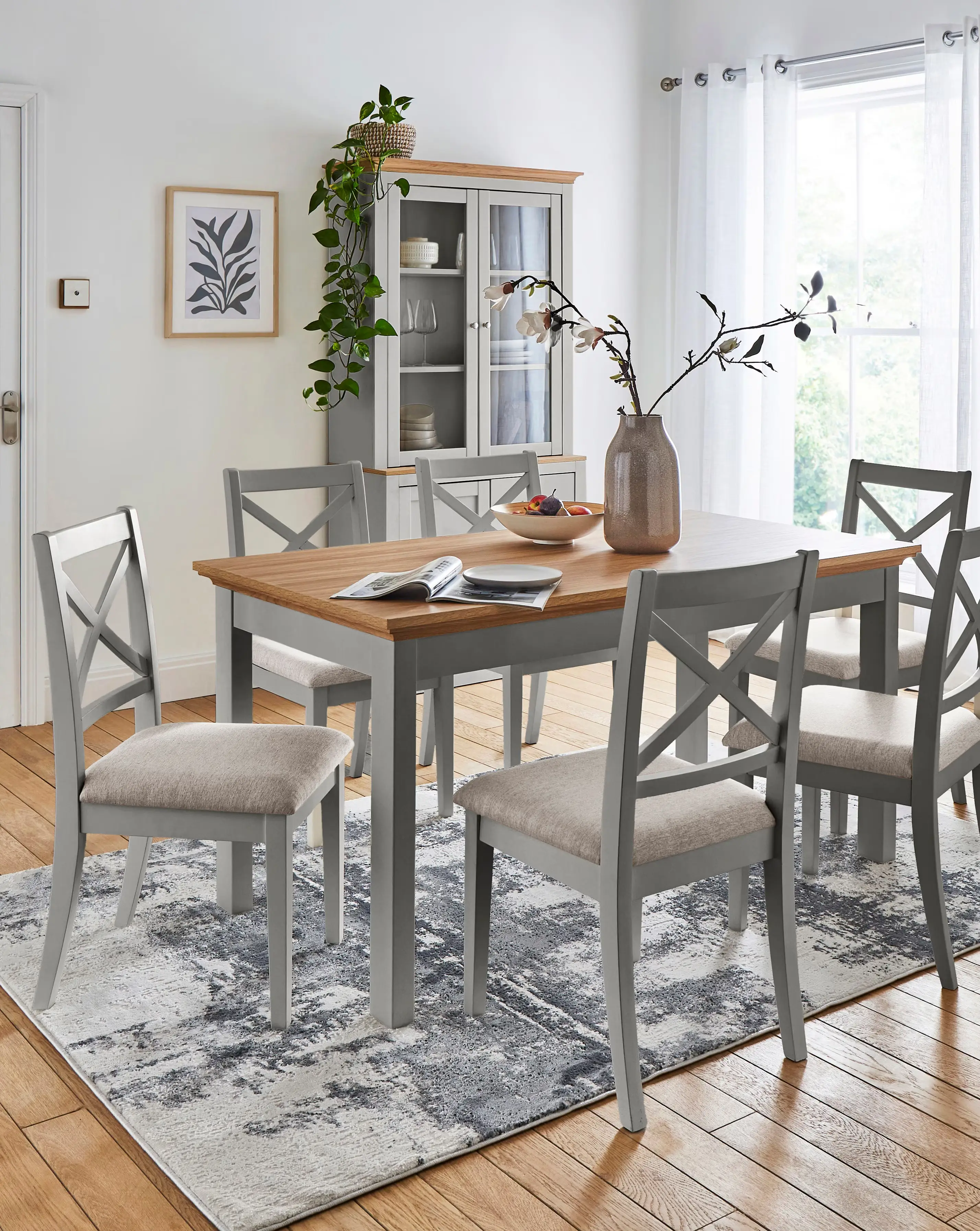 Julipa Ashford Dining Table with 6 Ashford Chairs 1 Julipa Ashford Dining Table with 6 Ashford Chairs