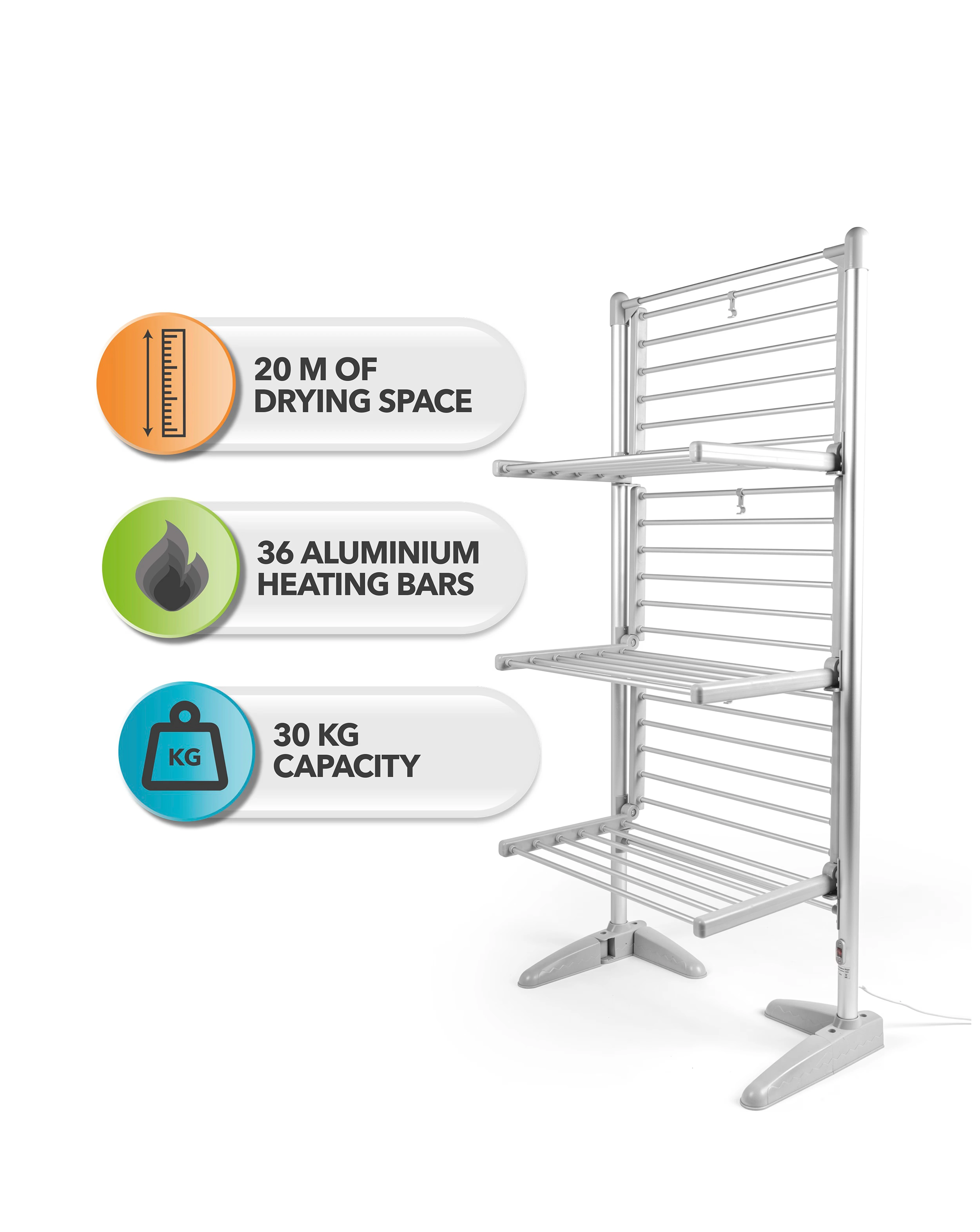 Beldray EH3752 20m Tiered Electric Heated Clothes Airer 10 Beldray EH3752 20m Tiered Electric Heated Clothes Airer