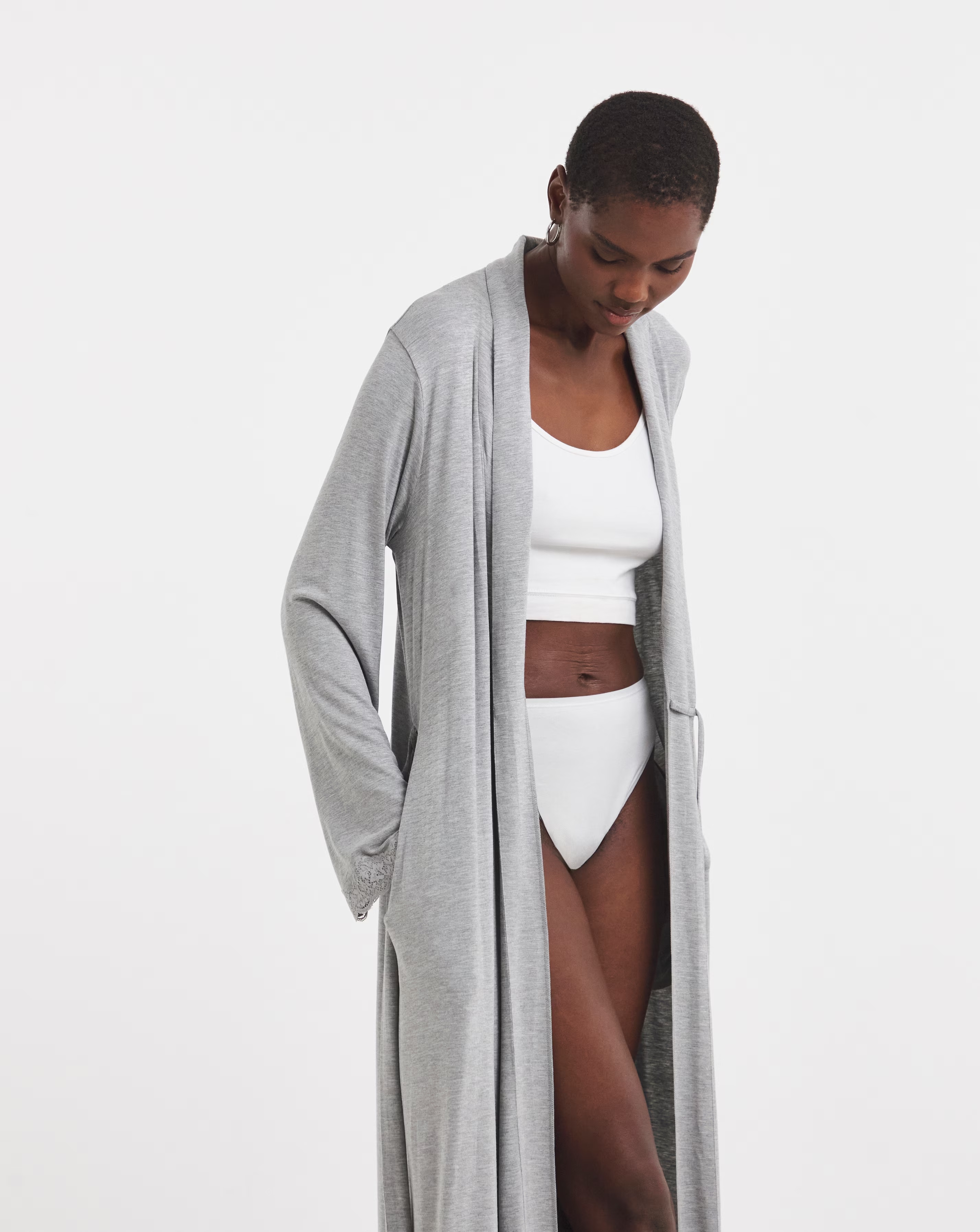 Pretty Secrets Cool Stretch Lace Maxi Dressing Gown 2 Pretty Secrets Cool Stretch Lace Maxi Dressing Gown