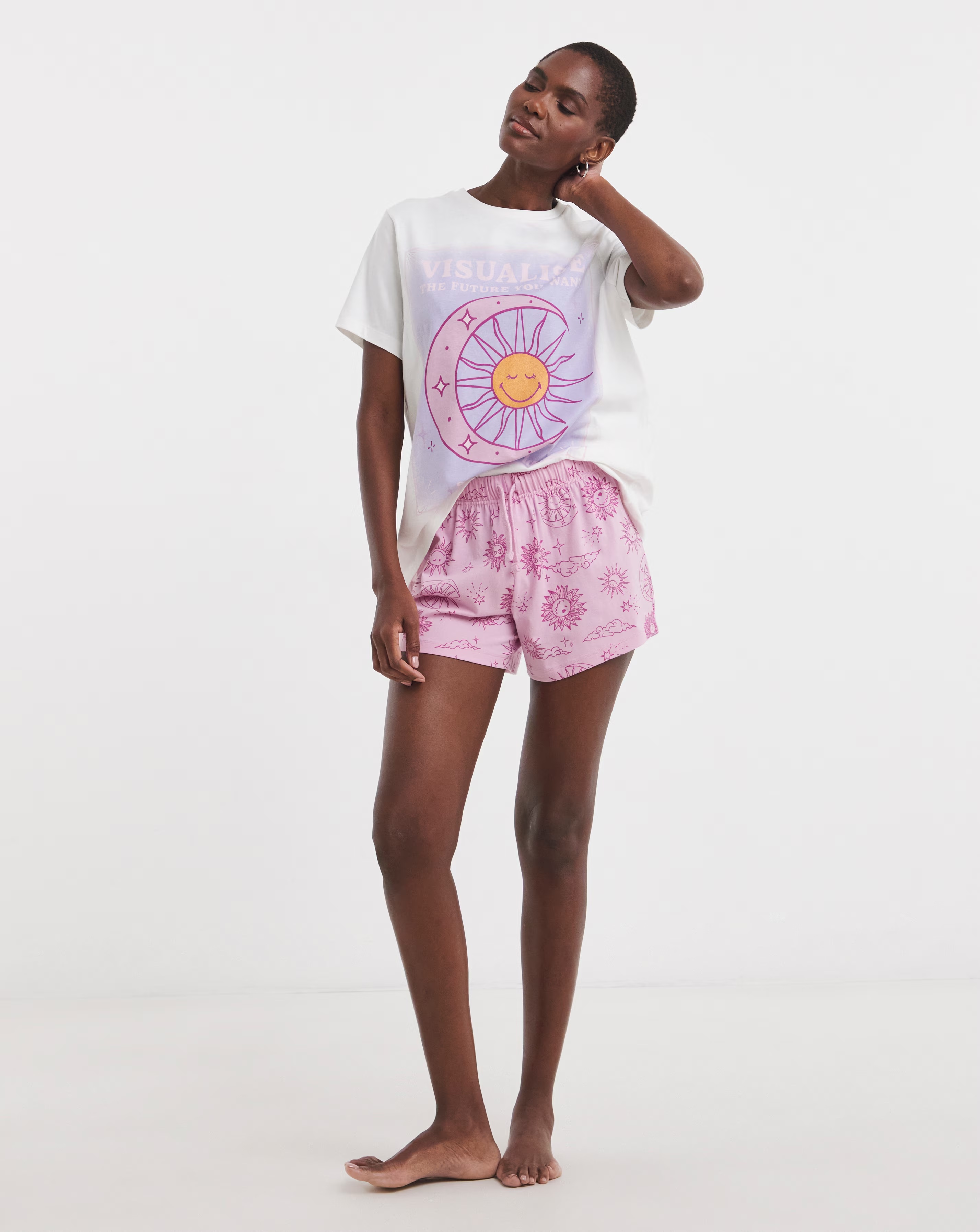 Smiley World Cotton Pyjama Shortie Set 3 Smiley World Cotton Pyjama Shortie Set