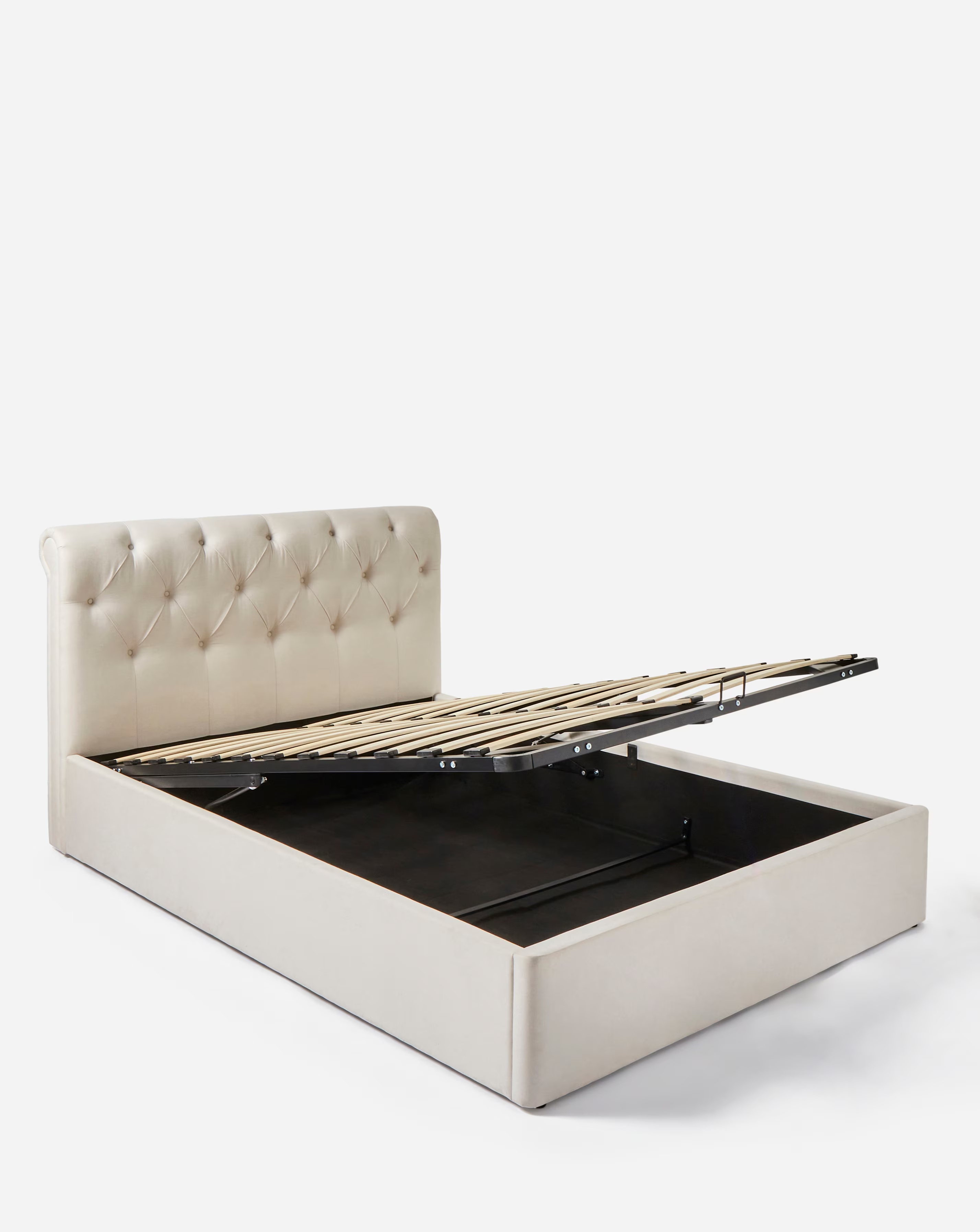 Megin Buttoned Ottoman Bed Frame 3 Megin Buttoned Ottoman Bed Frame