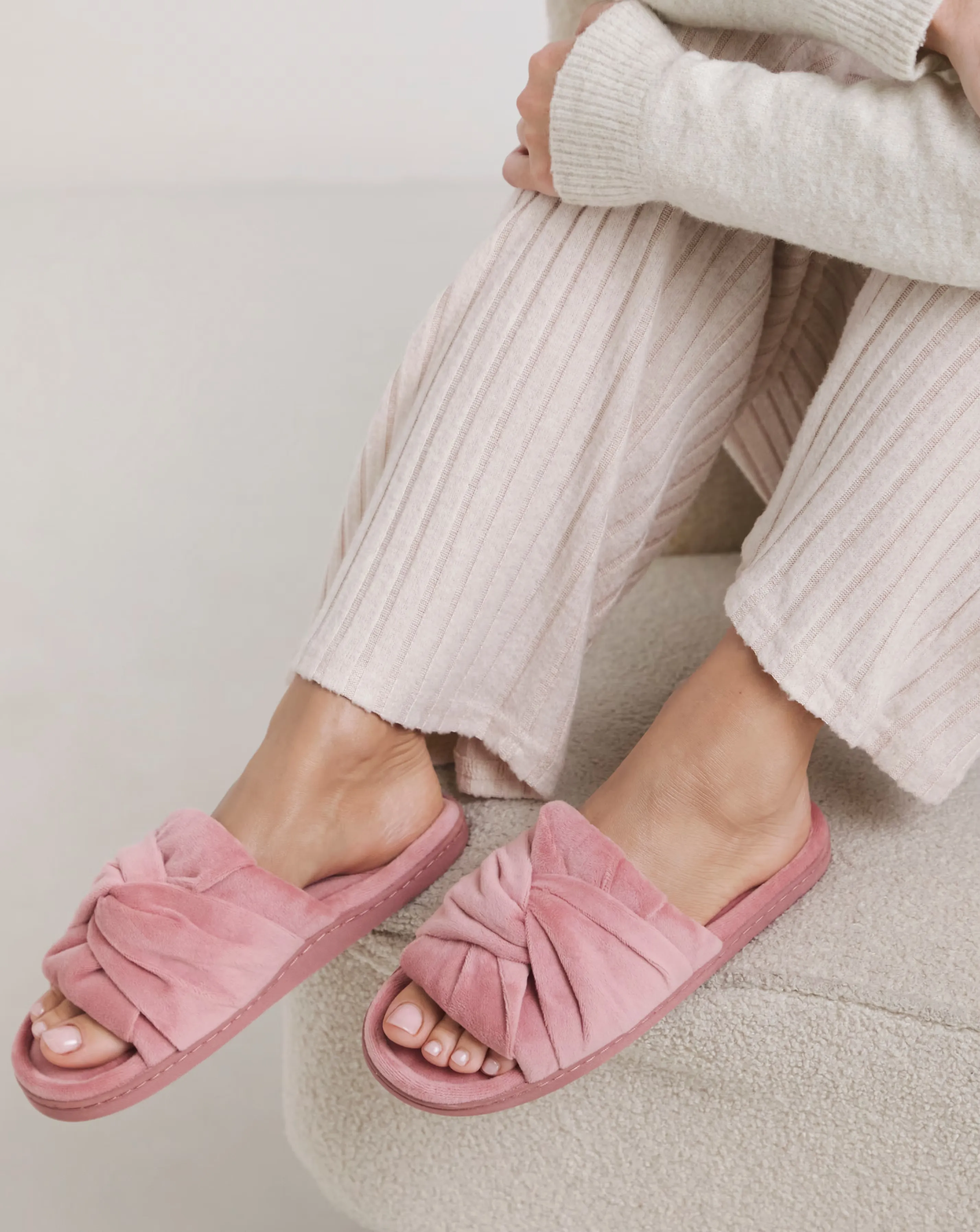 Alondra Twist Upper Mule Slipper - Wide Fit (E)