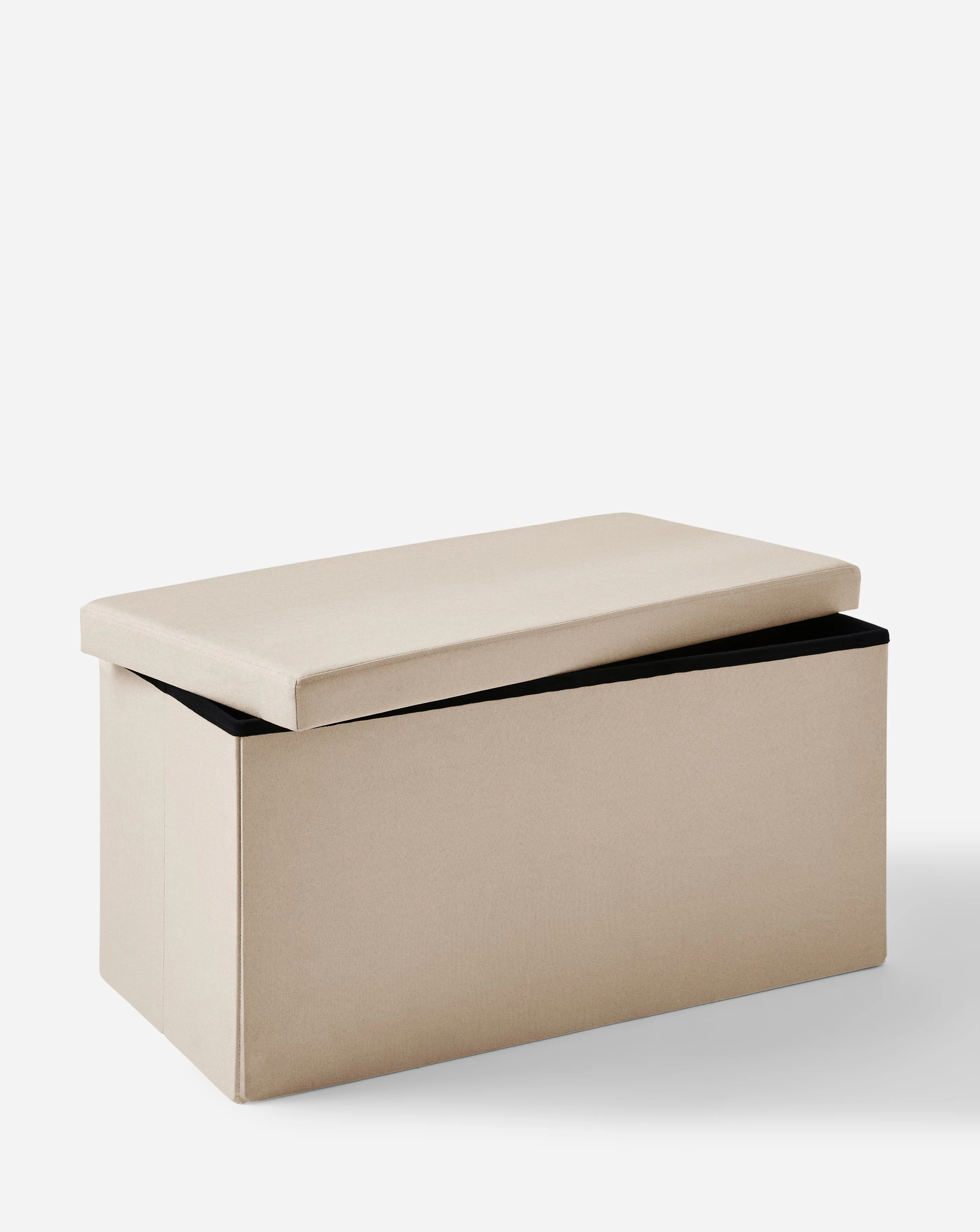 Fabric Foldable Storage Ottoman 2 Fabric Foldable Storage Ottoman