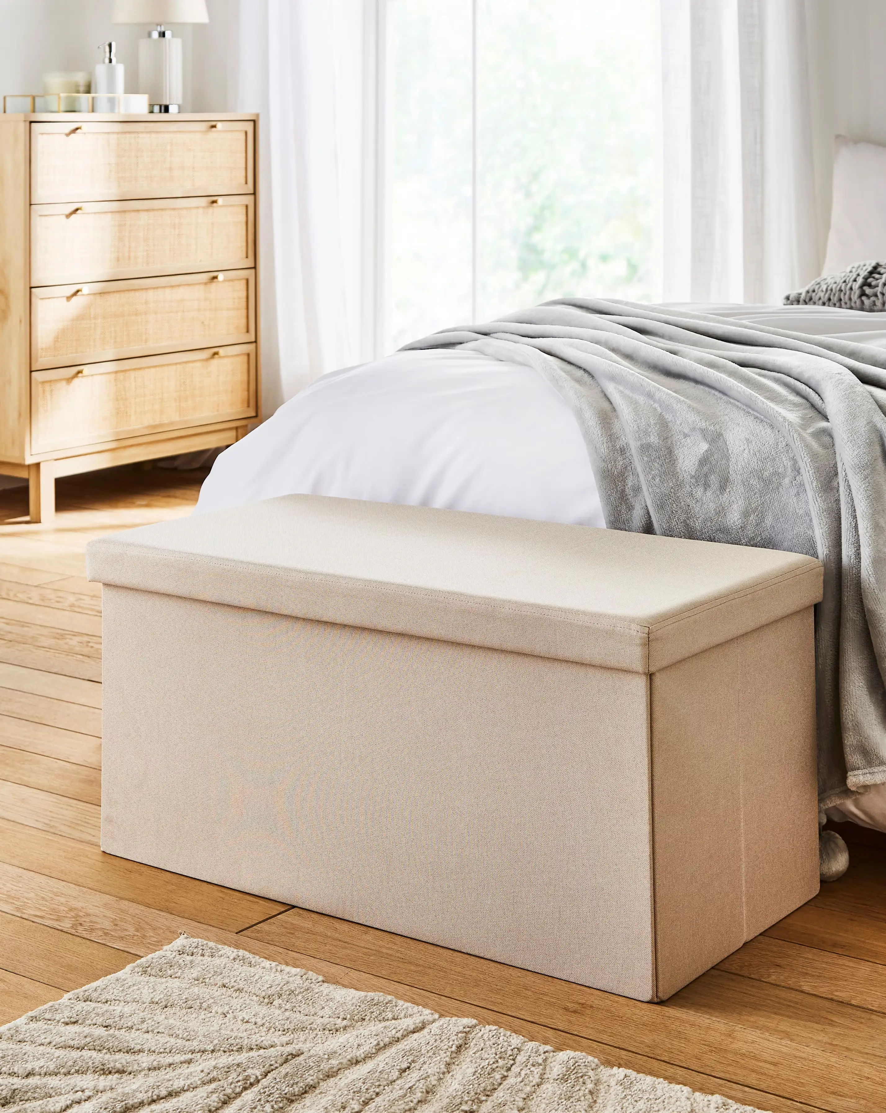 Fabric Foldable Storage Ottoman 5 Fabric Foldable Storage Ottoman