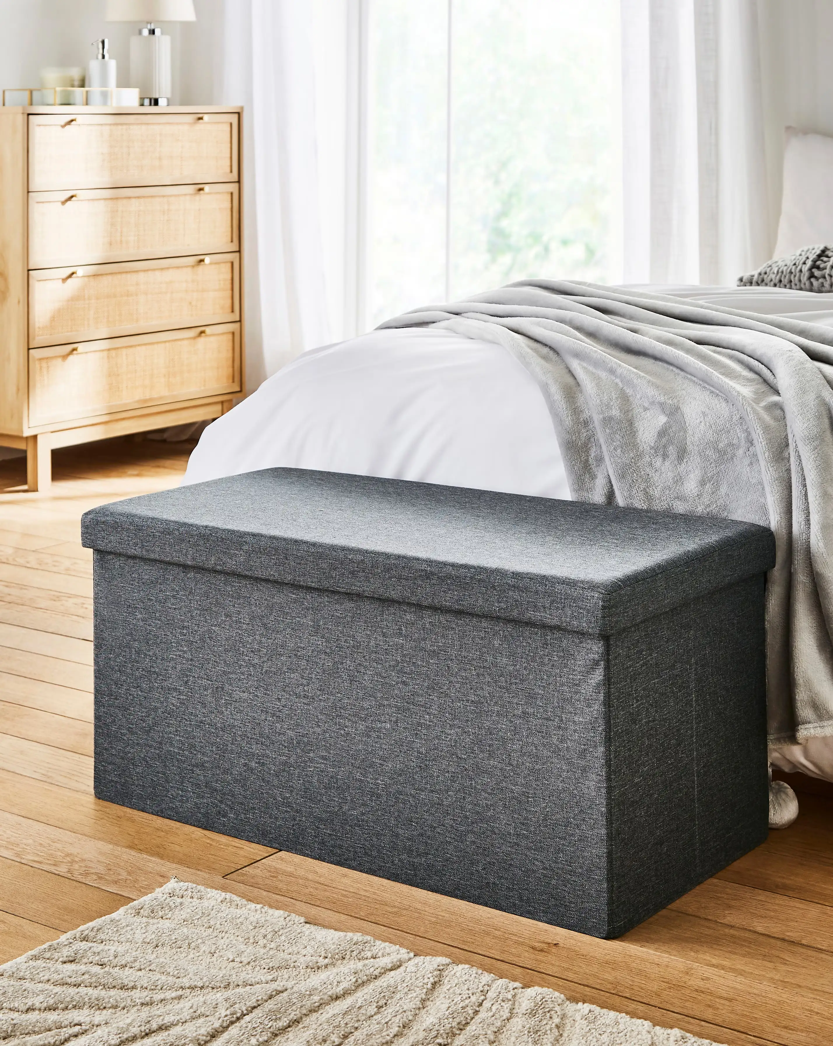 Fabric Foldable Storage Ottoman 5 Fabric Foldable Storage Ottoman