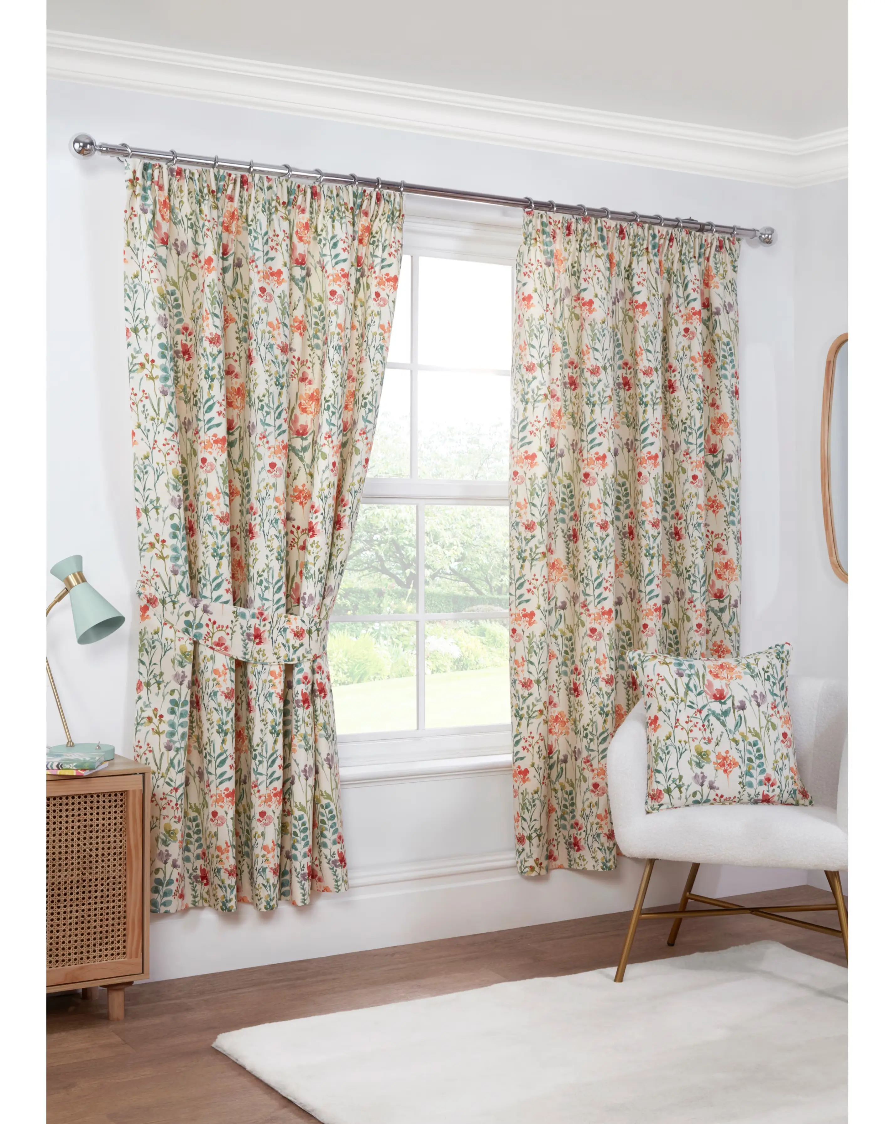 Sundour Amaryllis Tape Top Curtains 1 Sundour Amaryllis Tape Top Curtains