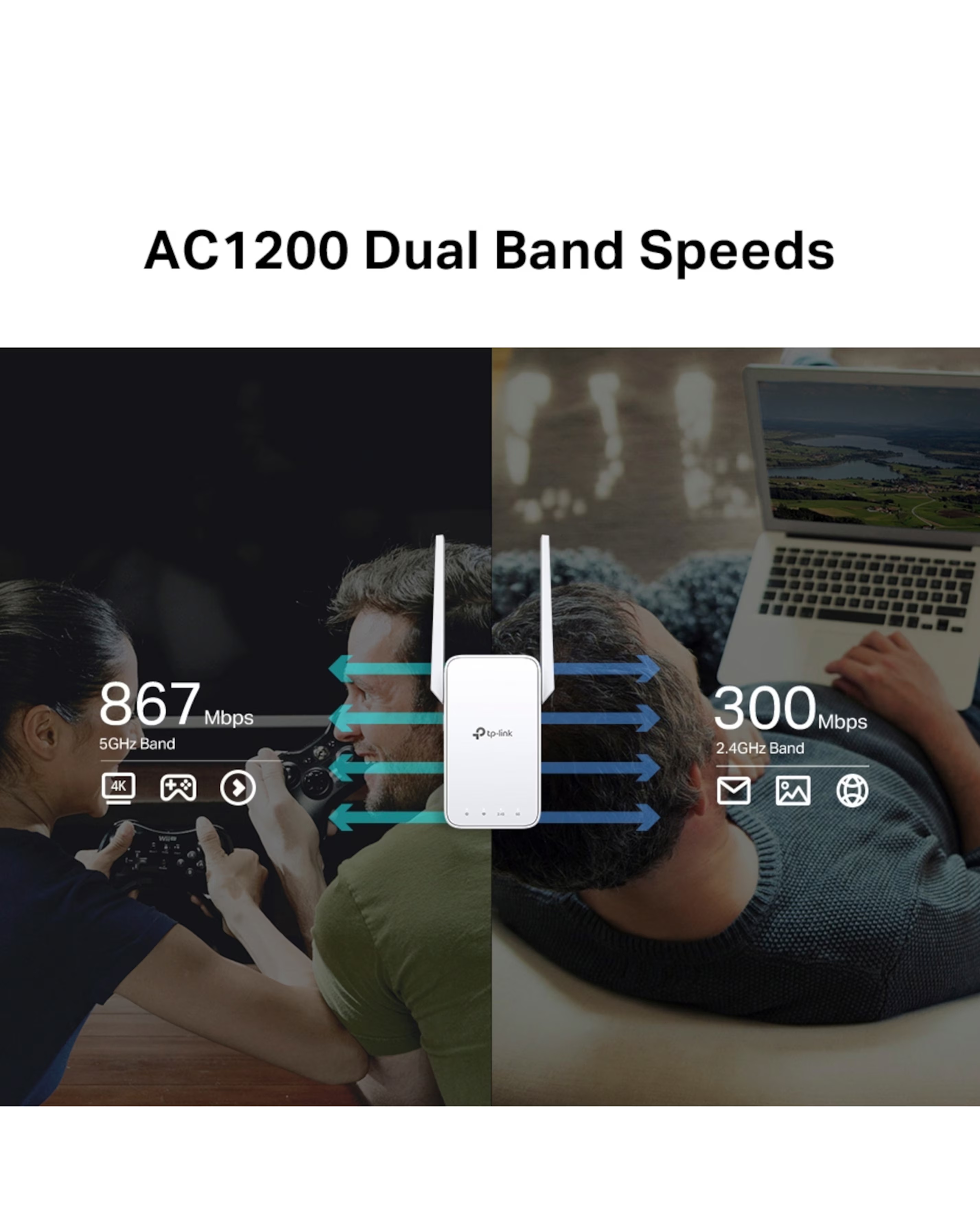 TP-Link AC1200 Dual Band Wi-Fi Range Extender & Booster 6 TP-Link AC1200 Dual Band Wi-Fi Range Extender & Booster