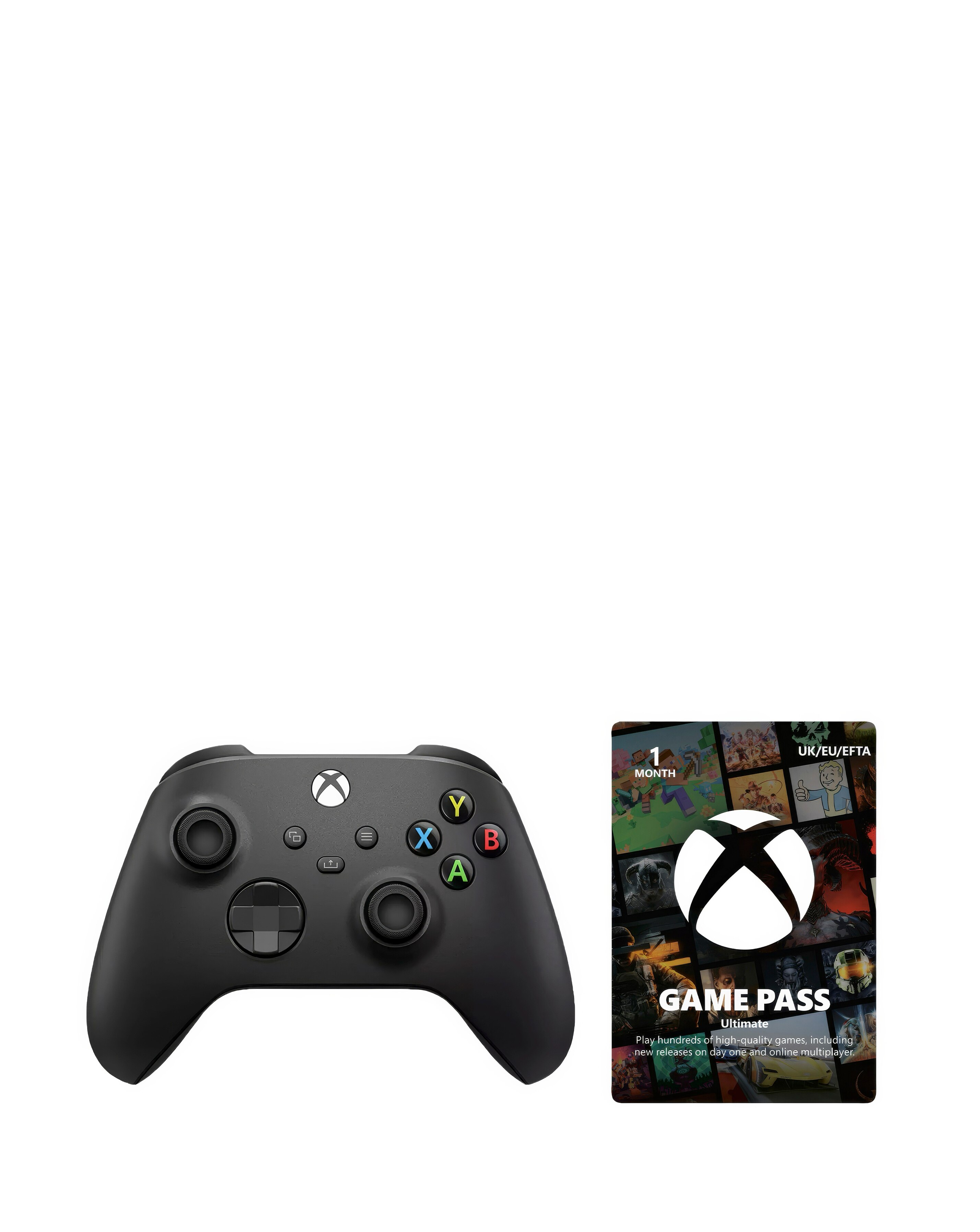 Xbox Carbon Black Wireless Controller & 1 Month Game Pass Ultimate Bundle 1 Xbox Carbon Black Wireless Controller & 1 Month Game Pass Ultimate Bundle