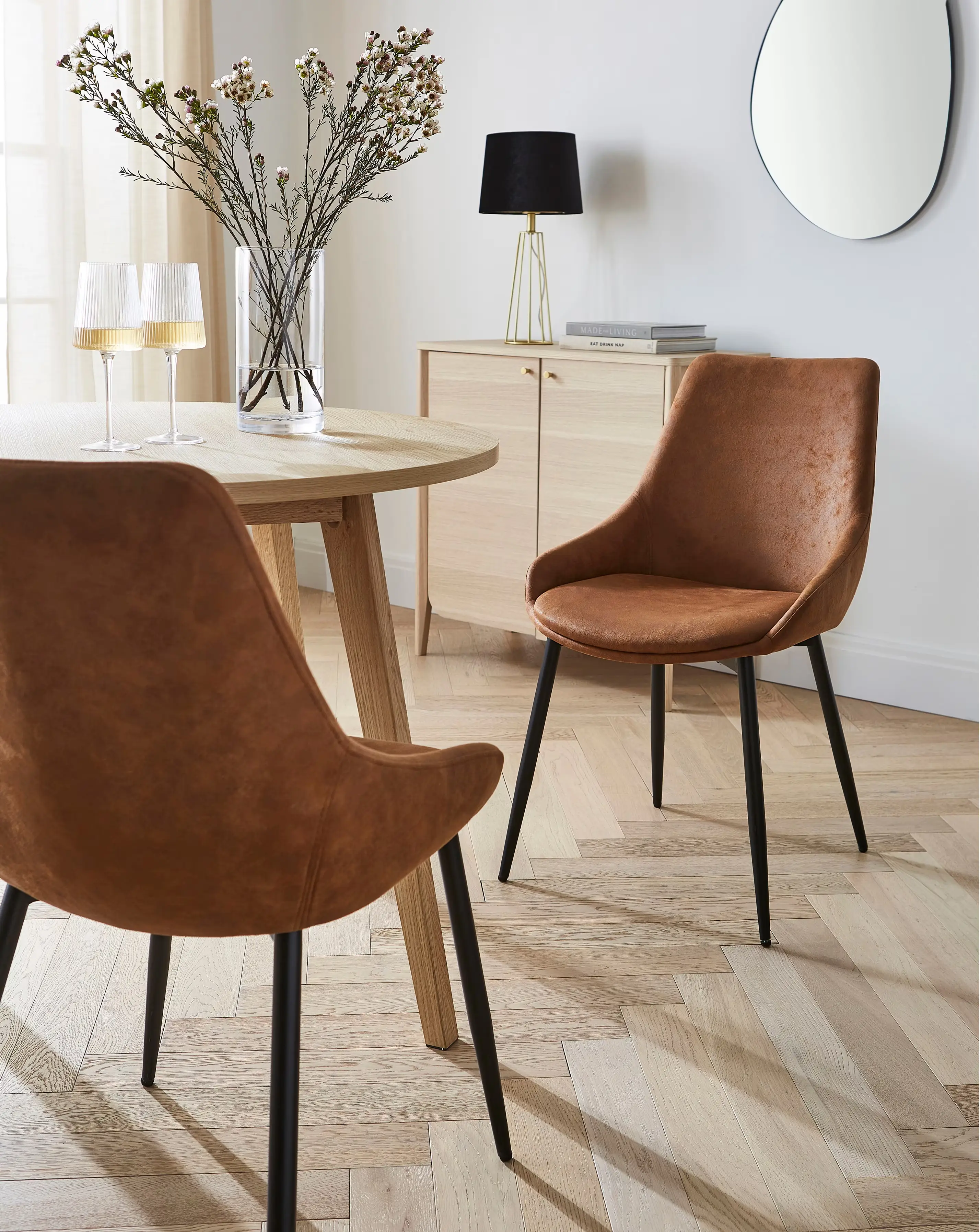 Etta Faux Leather Pair of Dining Chairs
