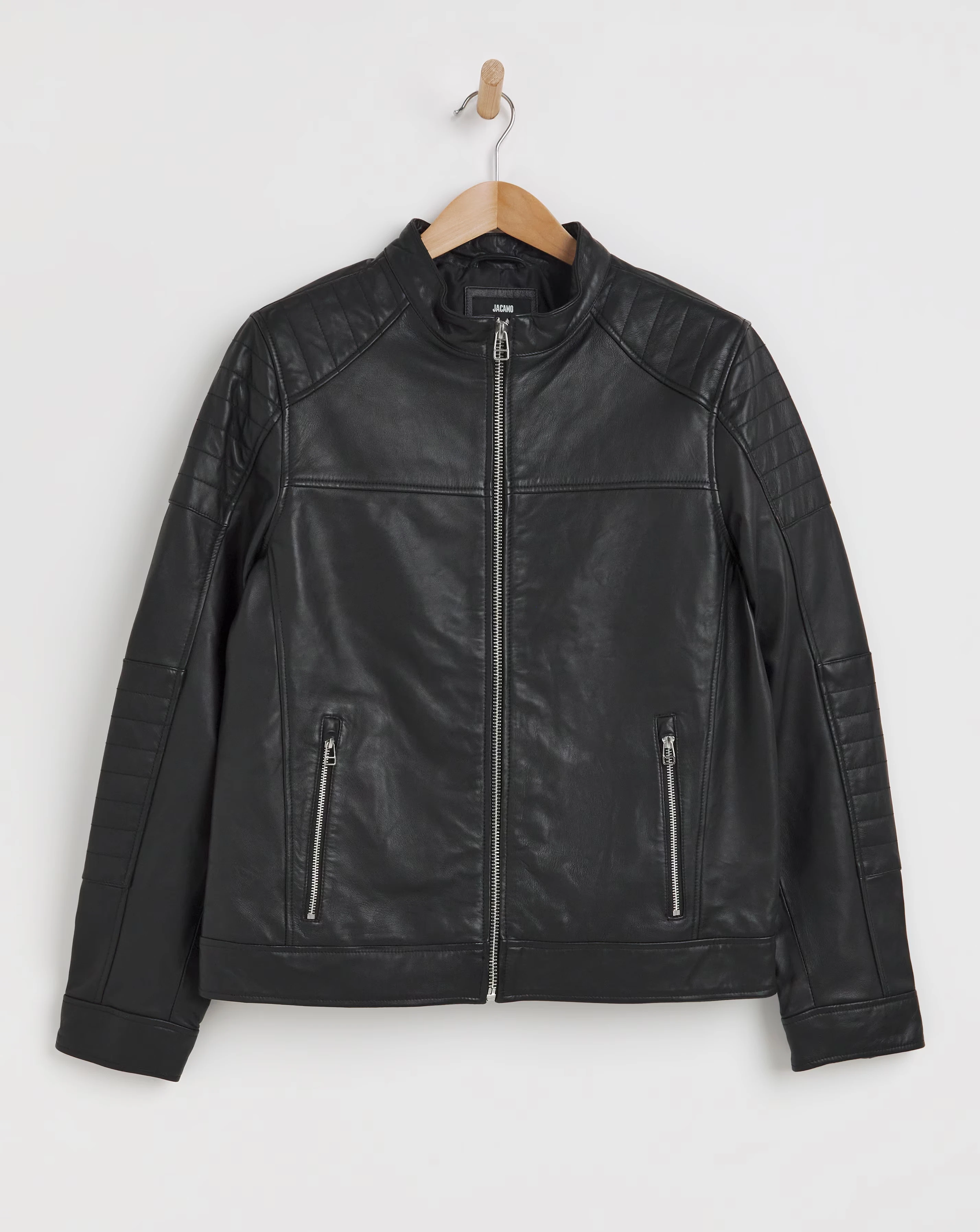 Black Leather Racer Jacket 1 Black Leather Racer Jacket