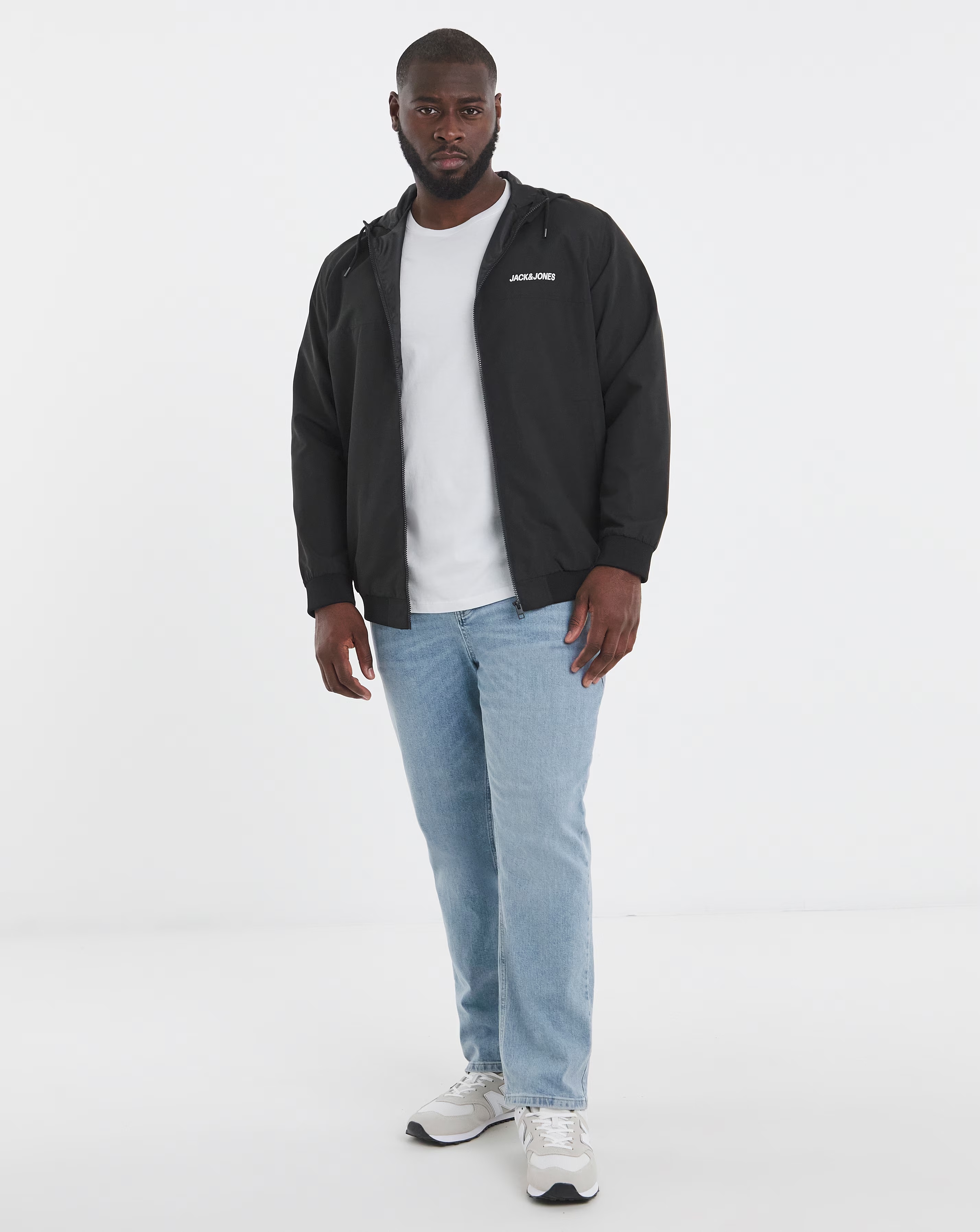 Jack & Jones Rush Hooded Bomber Jacket - Black 2 Jack & Jones Rush Hooded Bomber Jacket - Black