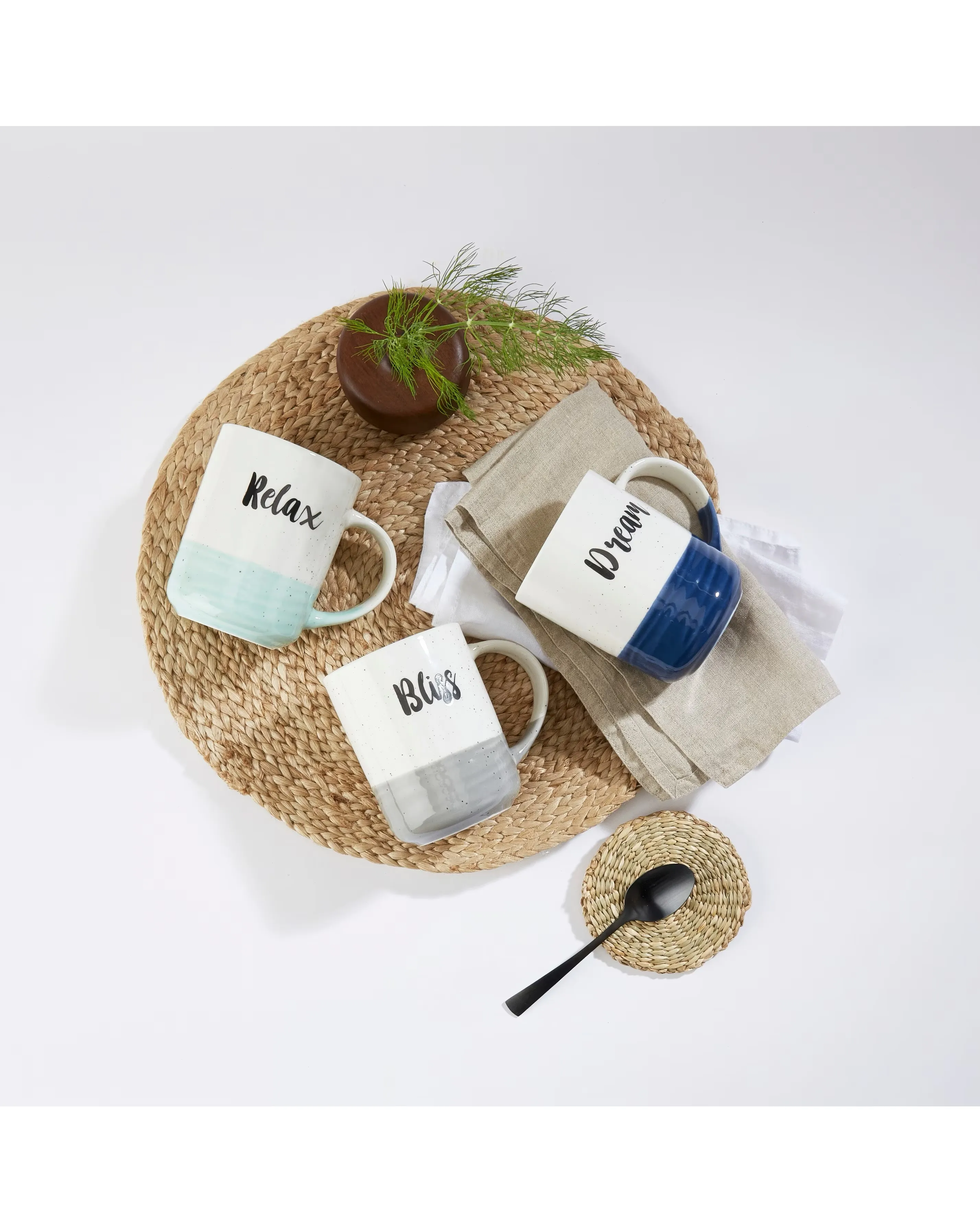 Waterside Set of 6 Dipped Slogan Mugs 4 Waterside Set of 6 Dipped Slogan Mugs