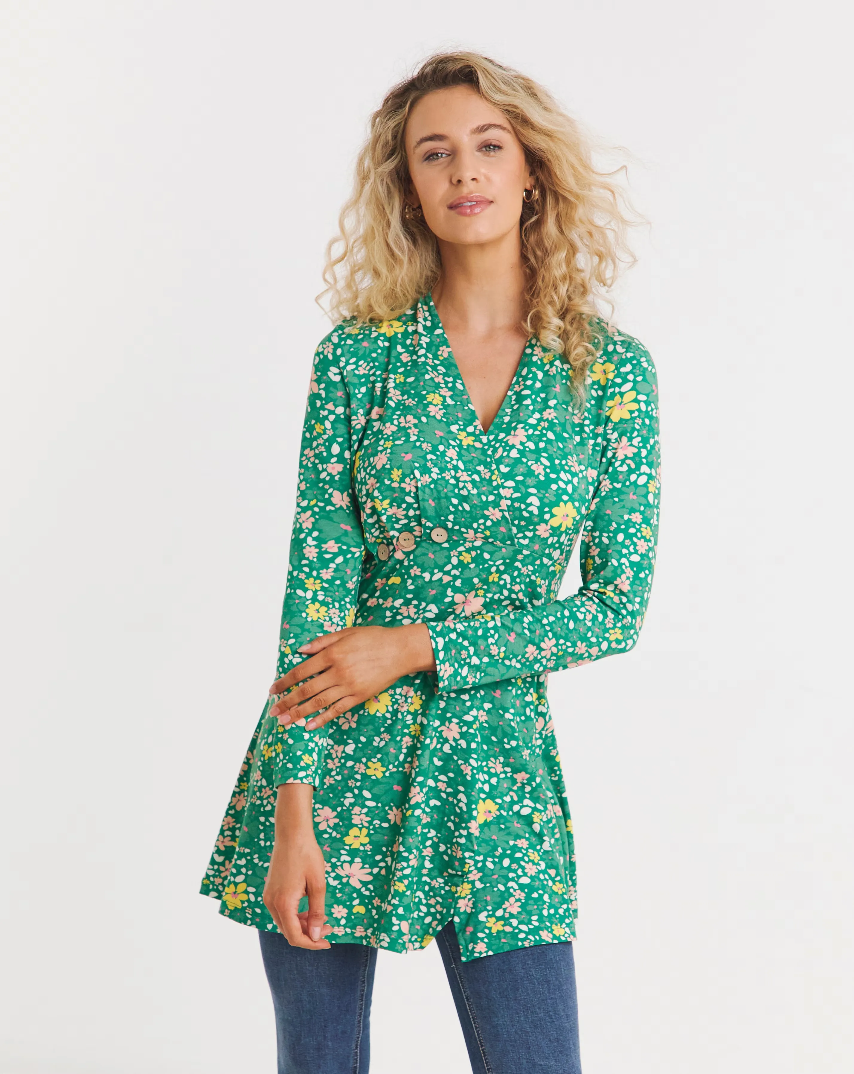 Joe Browns Button Detail Jersey Tunic 1 Joe Browns Button Detail Jersey Tunic