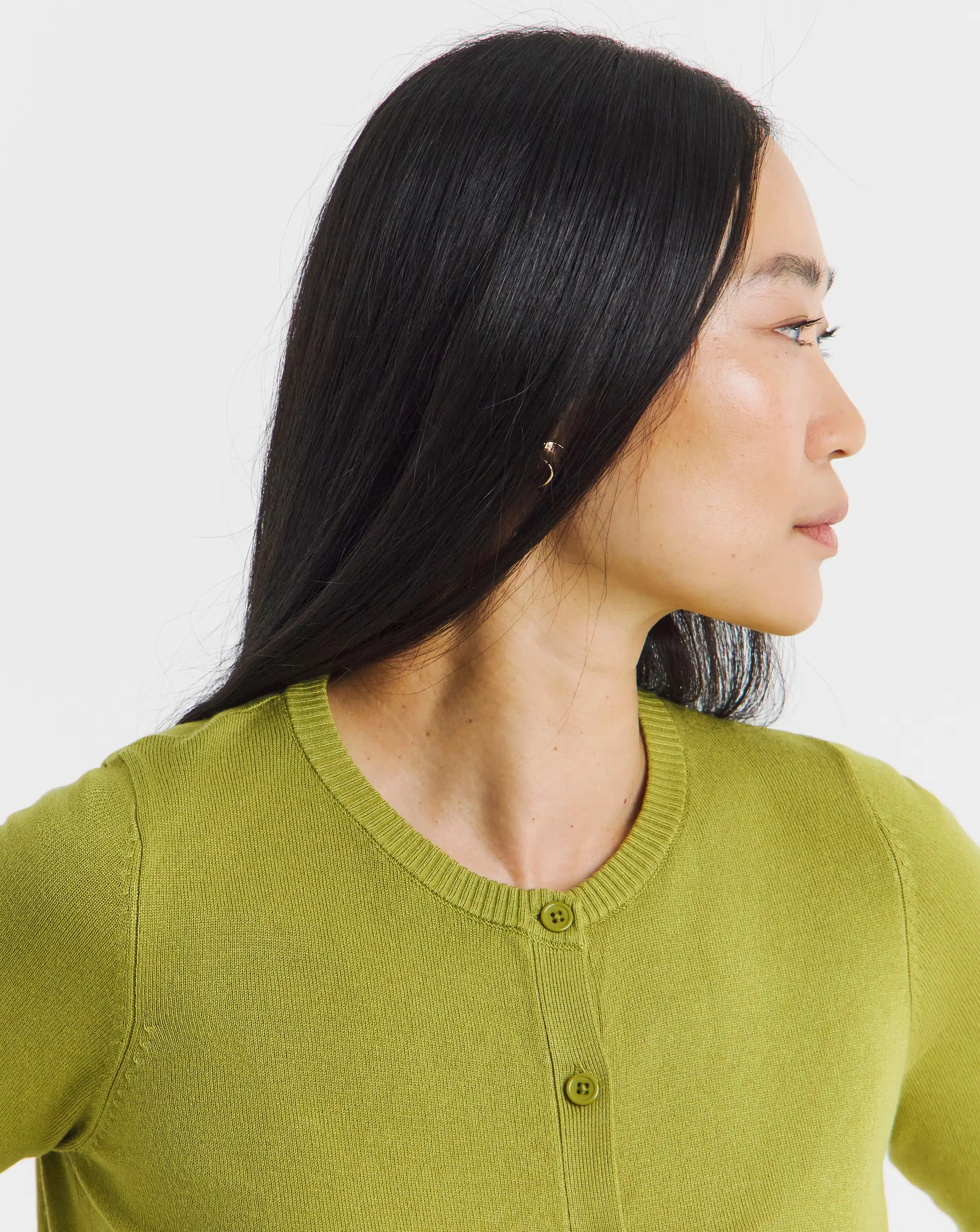 Green Crew Neck Cardigan 4 Green Crew Neck Cardigan