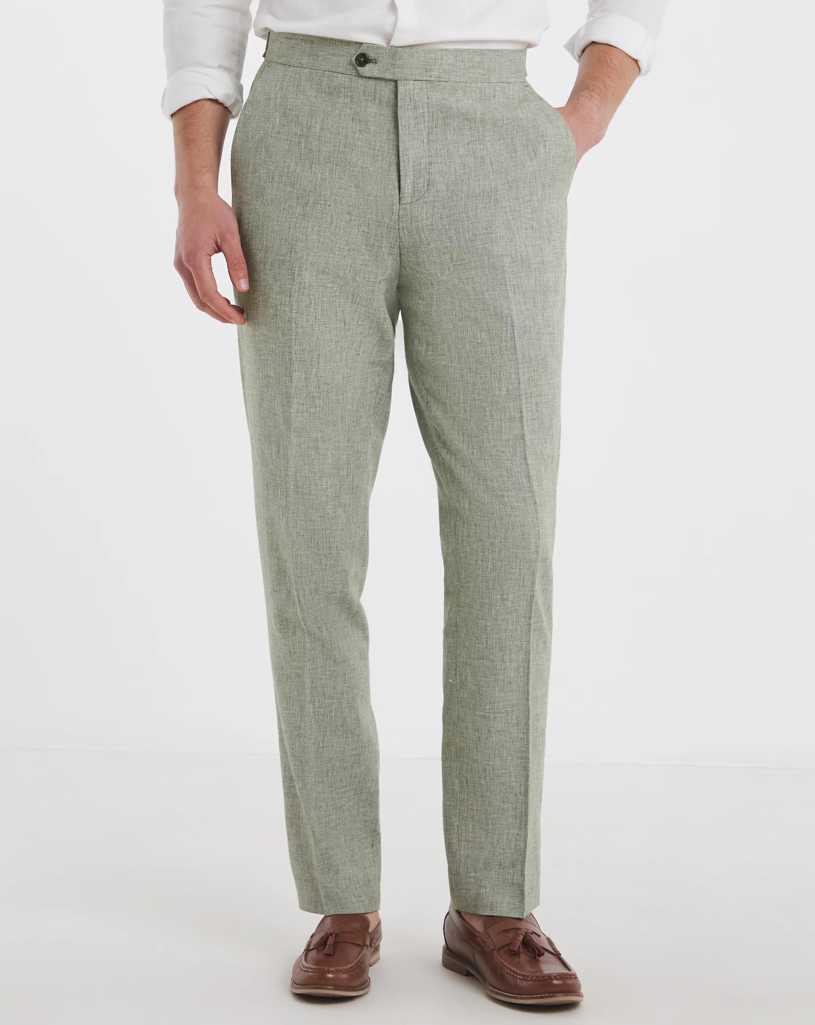 Linen Blend Trouser 1 Linen Blend Trouser