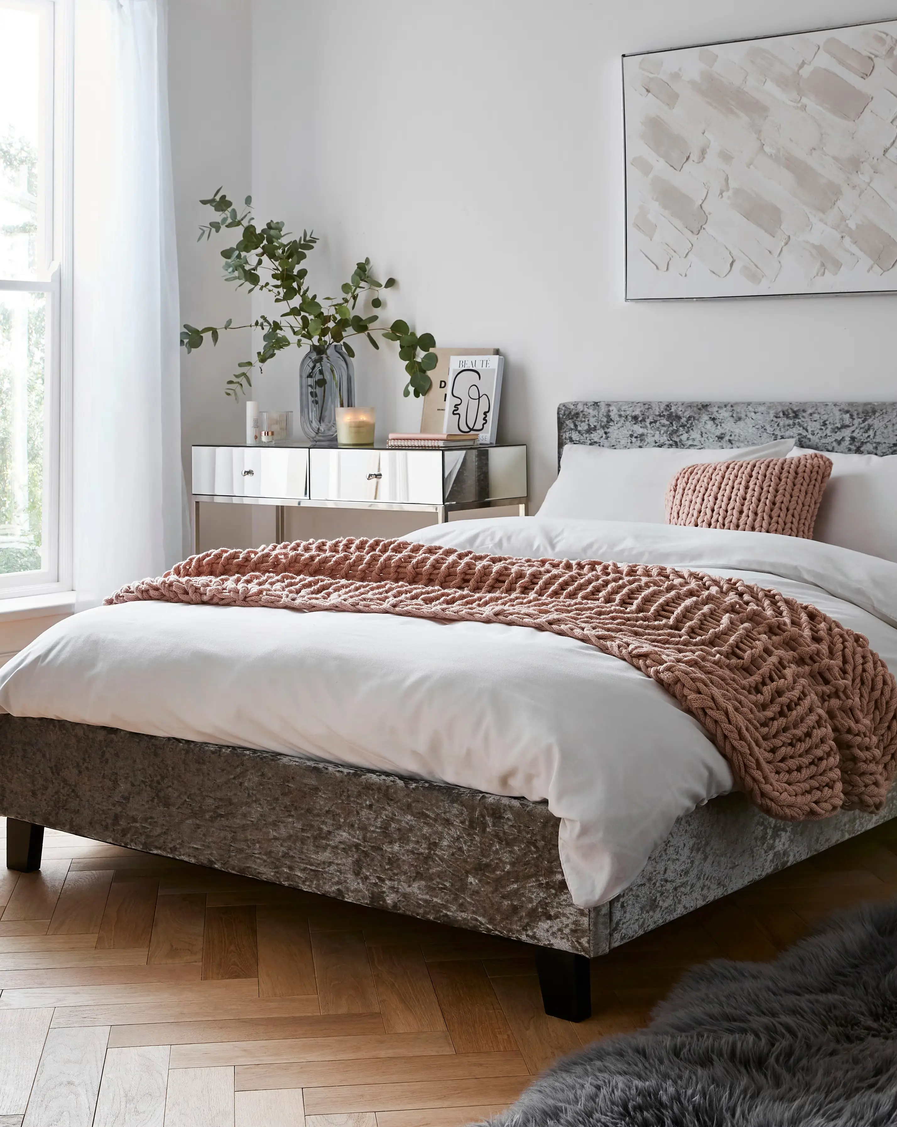 Hayden Crushed Velvet Bed Frame
