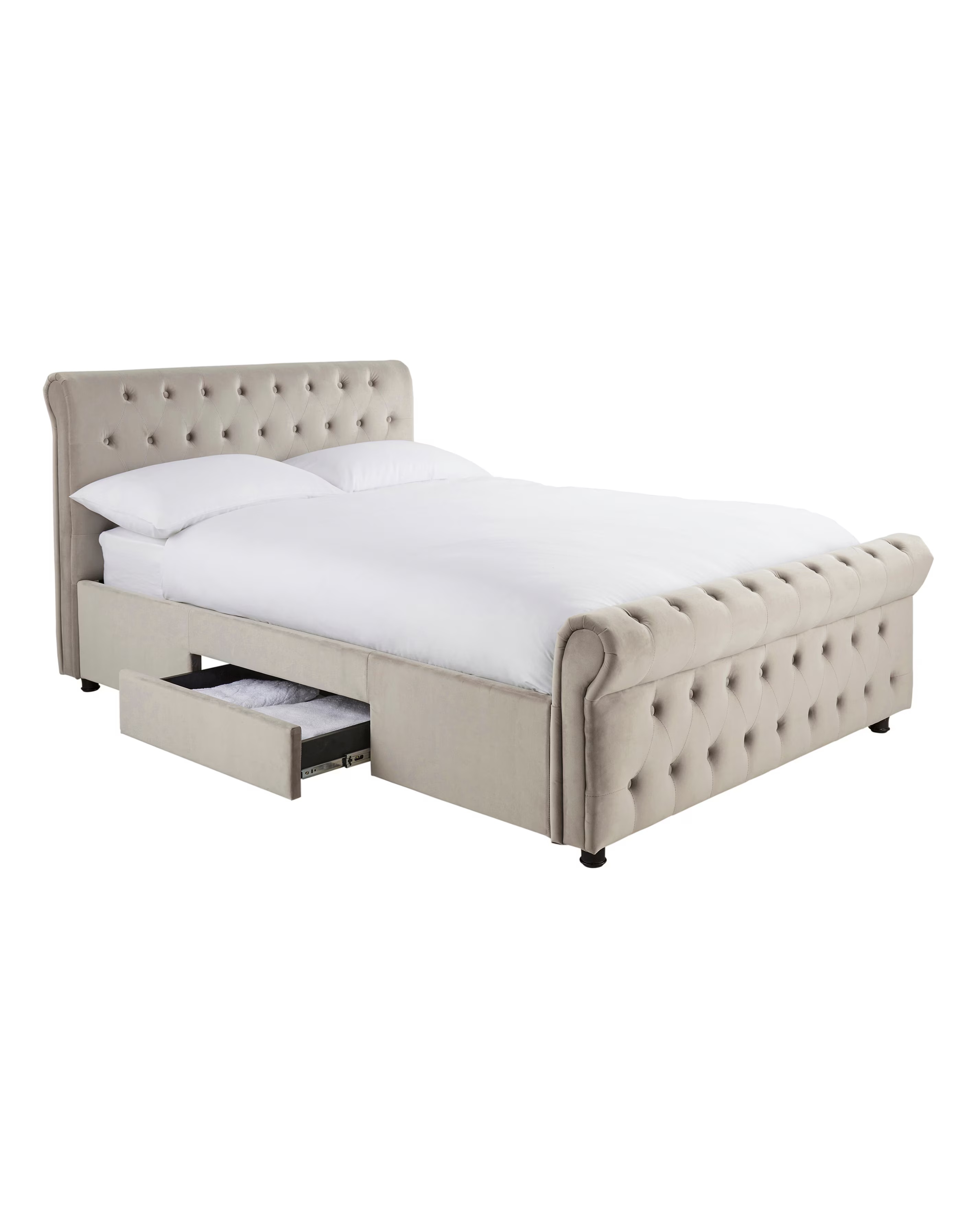 Kingston Velvet Storage Bed Frame 2 Kingston Velvet Storage Bed Frame