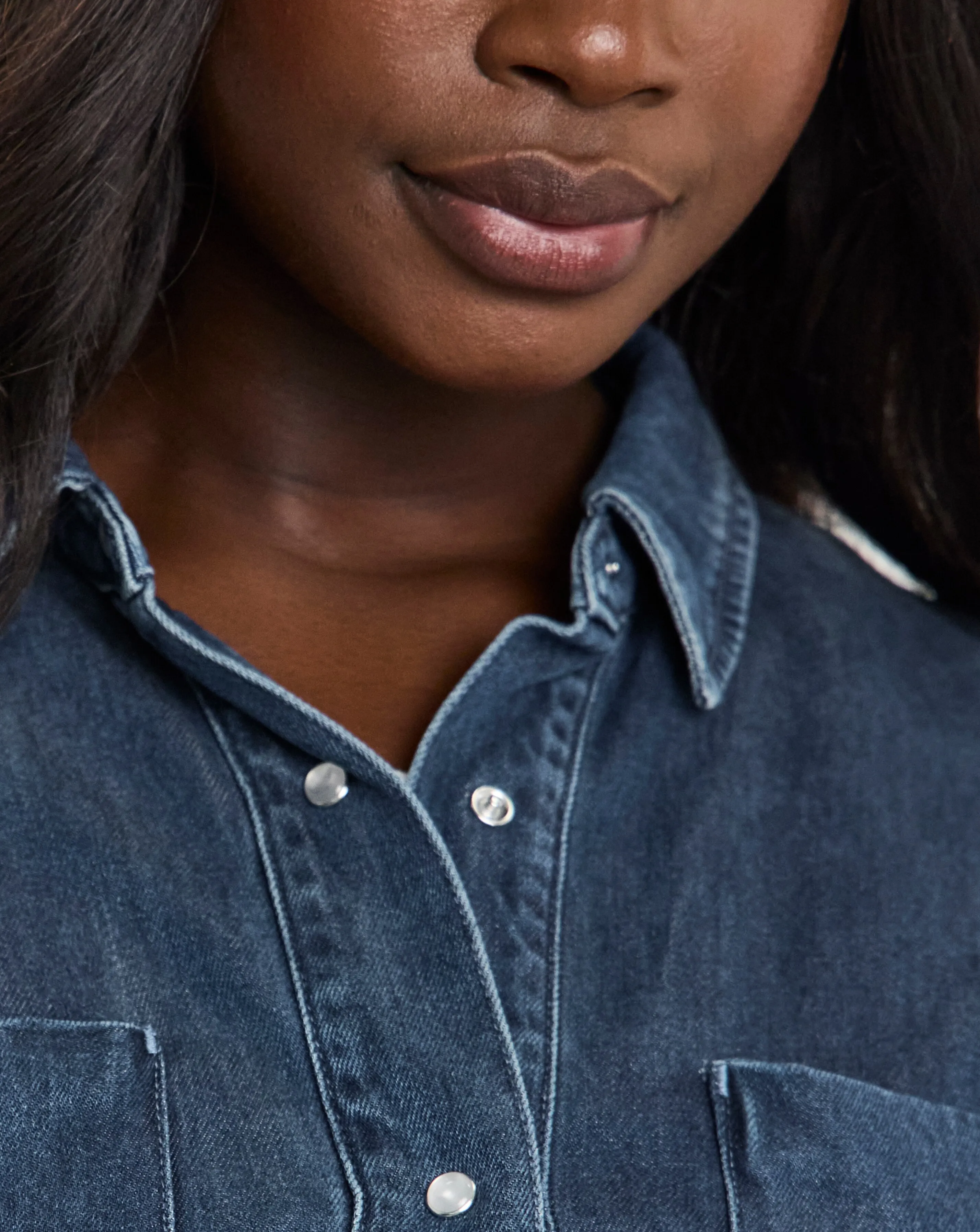 Simply Be Indigo Oversized Denim Shirt with Tencel TM 3 Simply Be Indigo Oversized Denim Shirt with Tencel TM