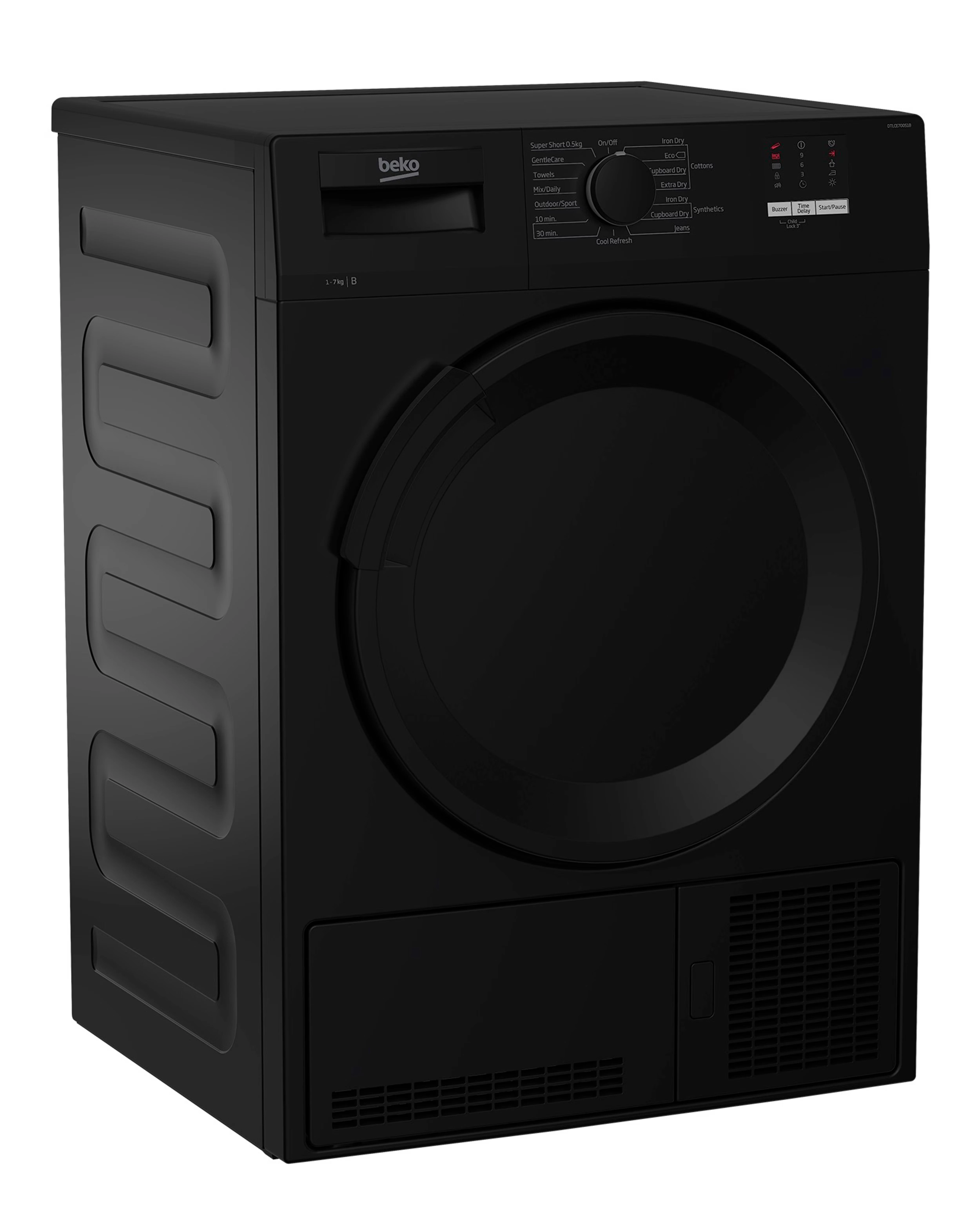 Beko DTLCE70051B 7kg Condenser Dryer Black 2 Beko DTLCE70051B 7kg Condenser Dryer Black