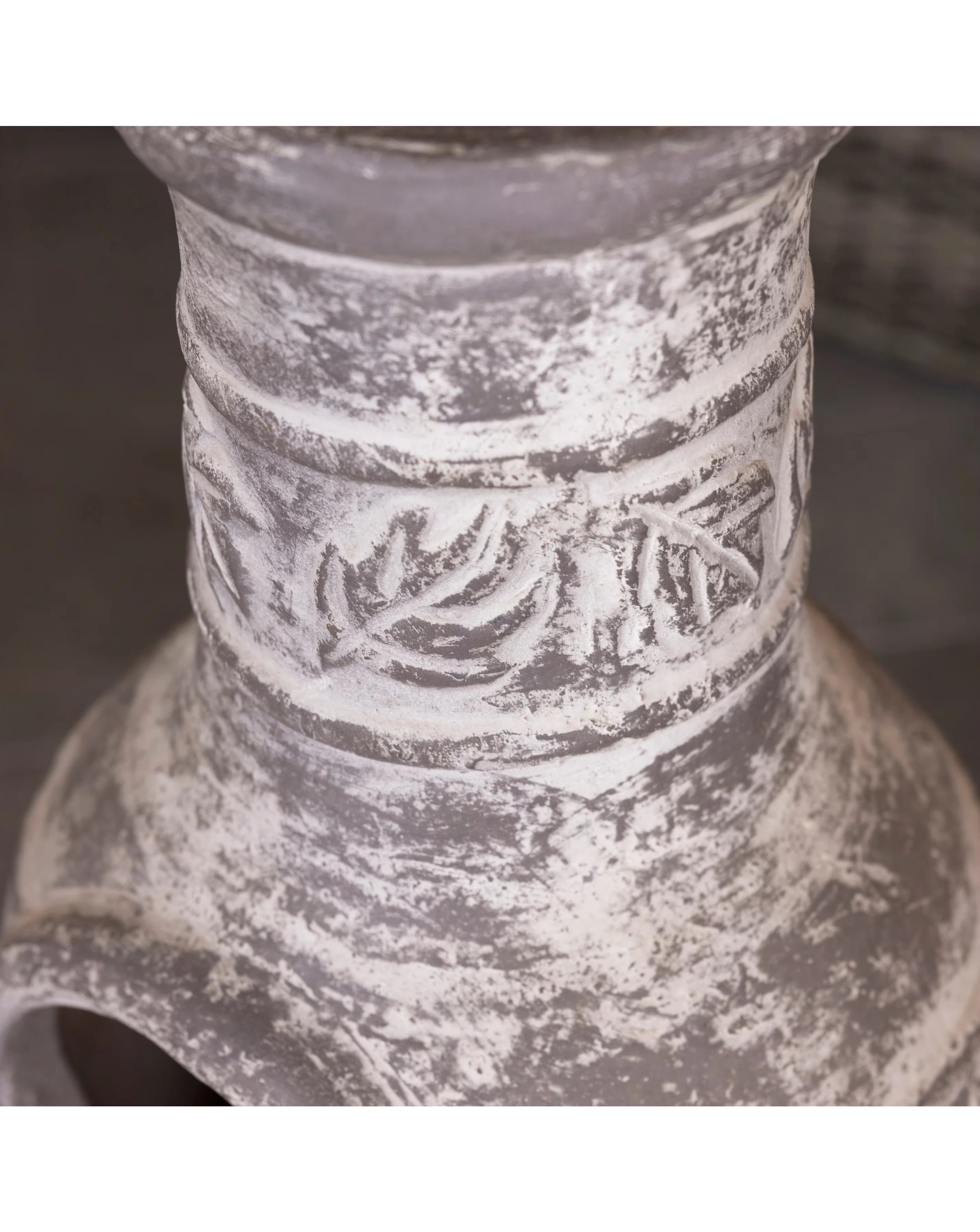 Charles Bentley Acopulco Grey Clay Chiminea 3 Charles Bentley Acopulco Grey Clay Chiminea