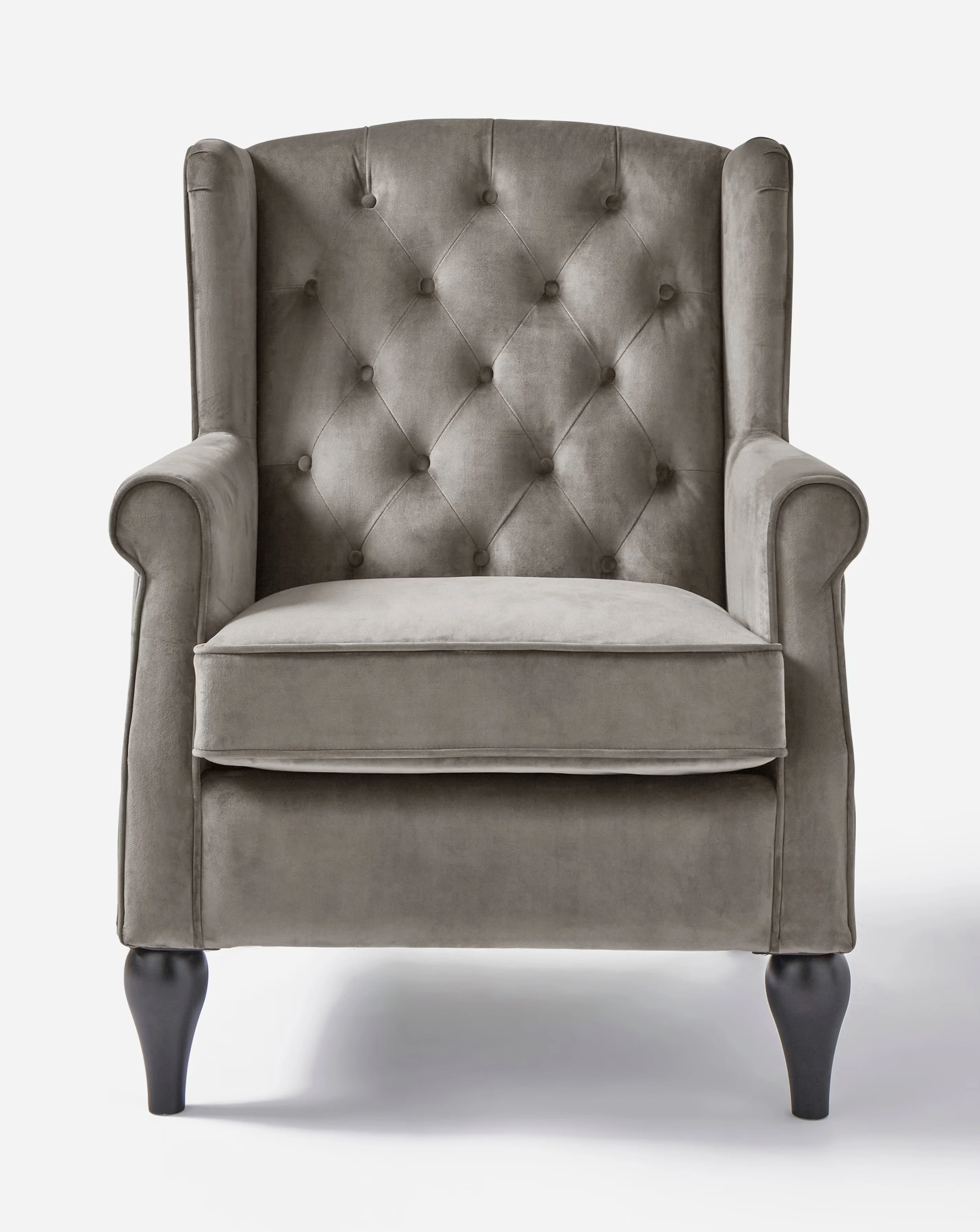 Bailey Velvet Button Back Wingback Armchair 2 Bailey Velvet Button Back Wingback Armchair