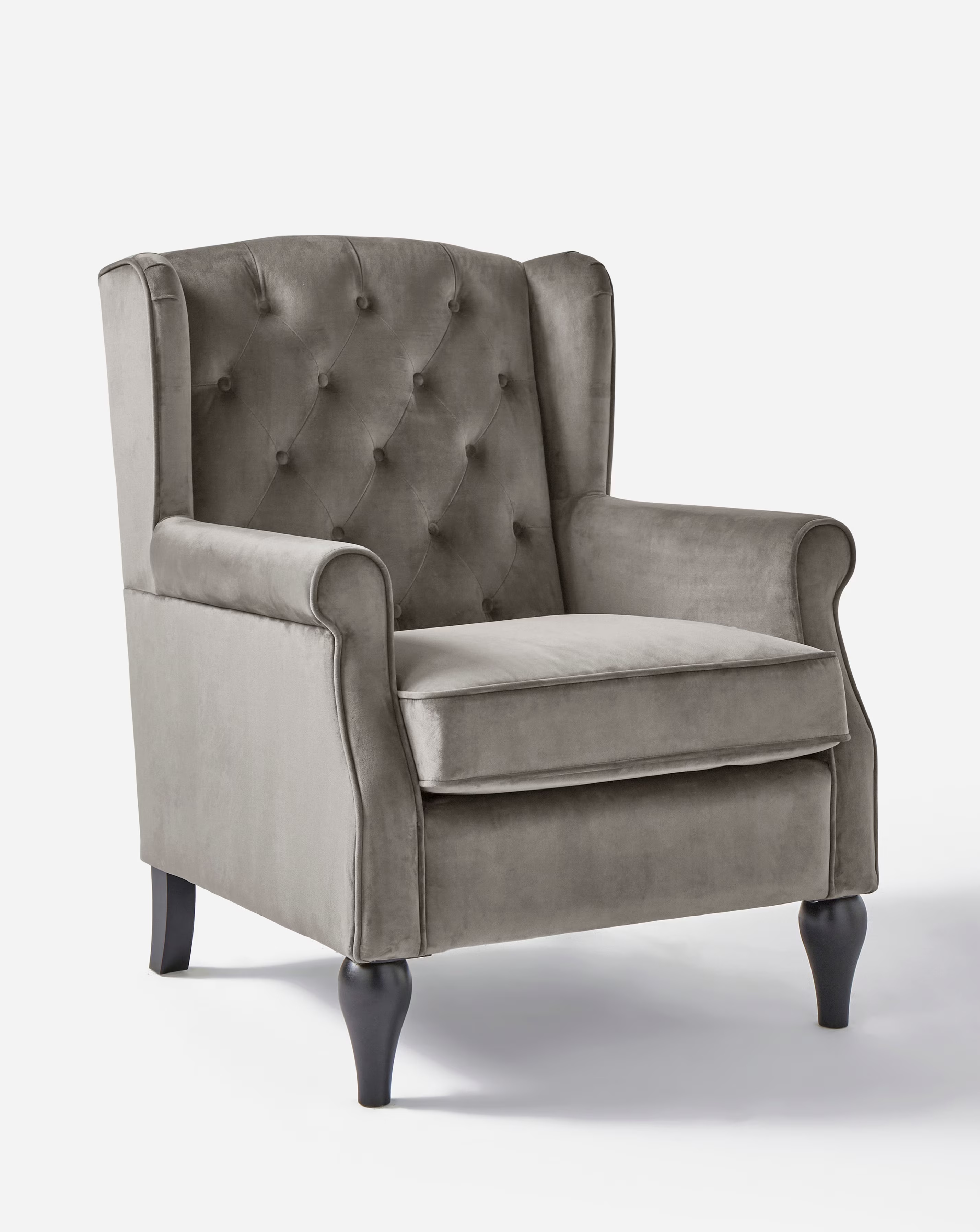 Bailey Velvet Button Back Wingback Armchair 3 Bailey Velvet Button Back Wingback Armchair